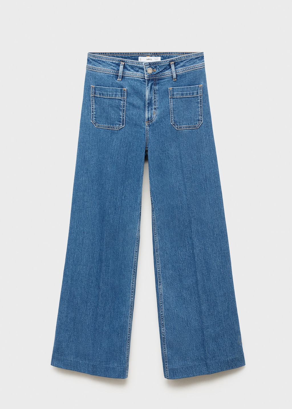 Wide leg jeans with pockets - image 5