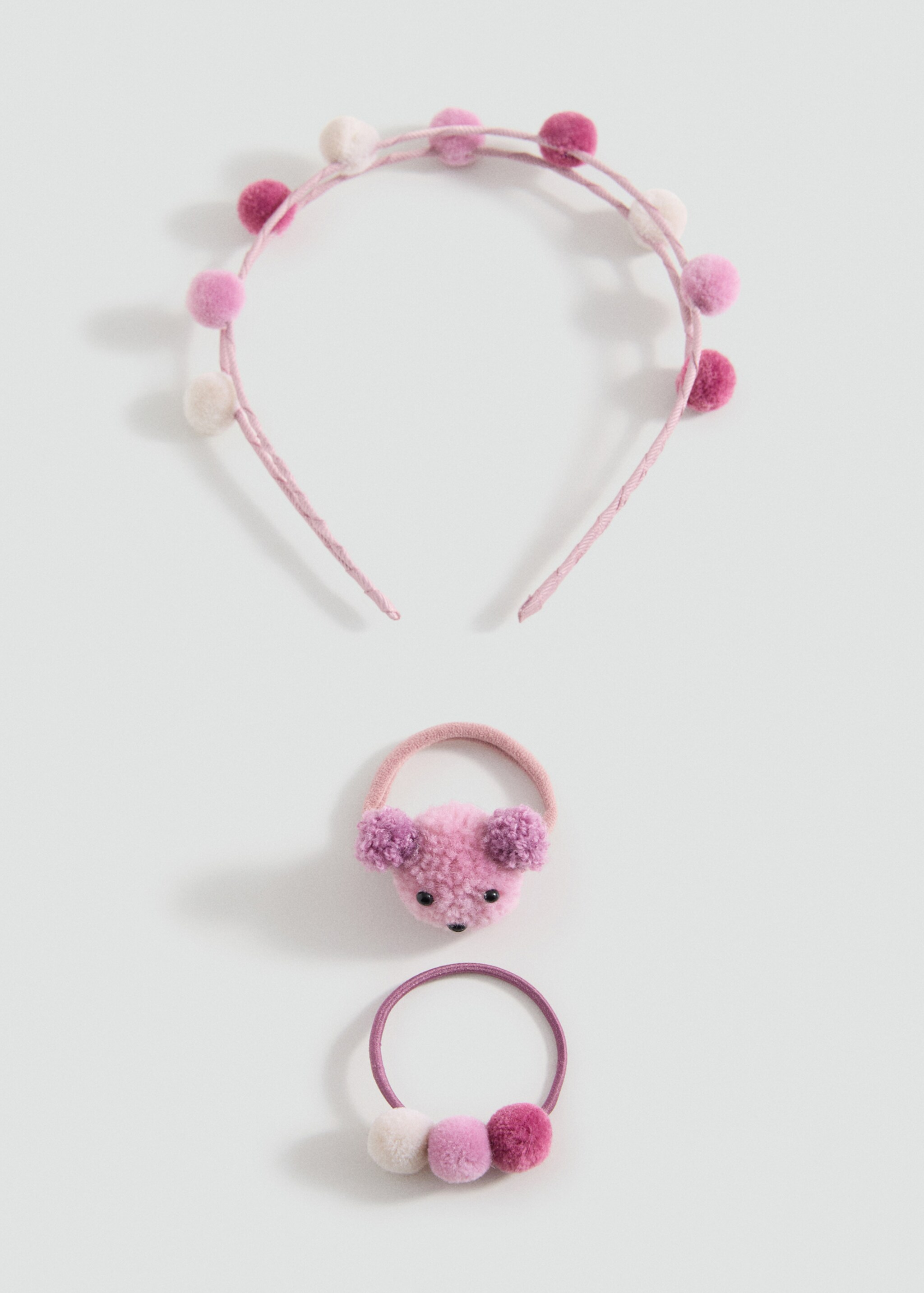 Set diadema y coletero - Artículo sin modelo, Rosa palo. Ref: 17034114-00.