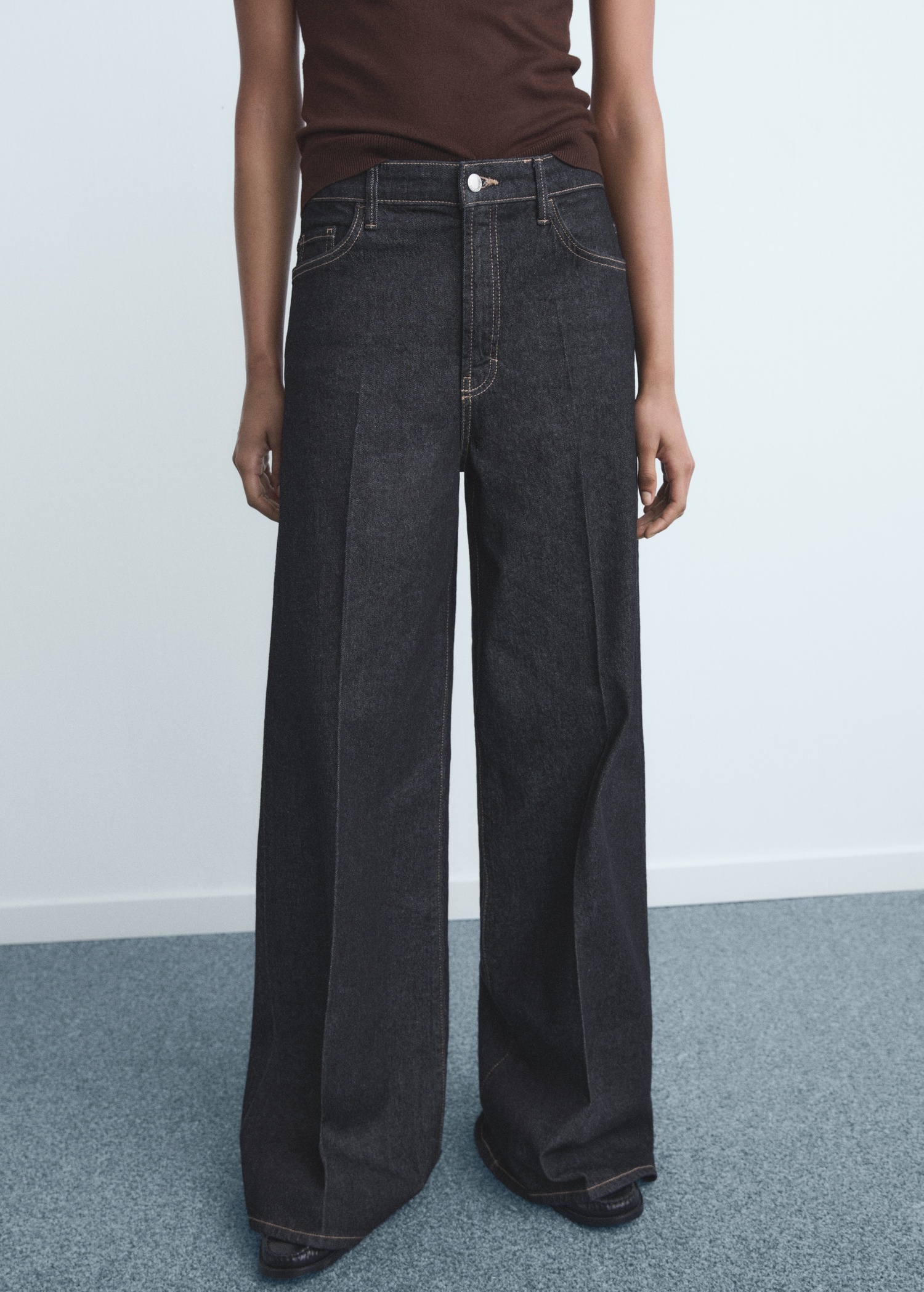 Pantalon Large Pantalon Taille Haute Femme Mango Jean Large Taille