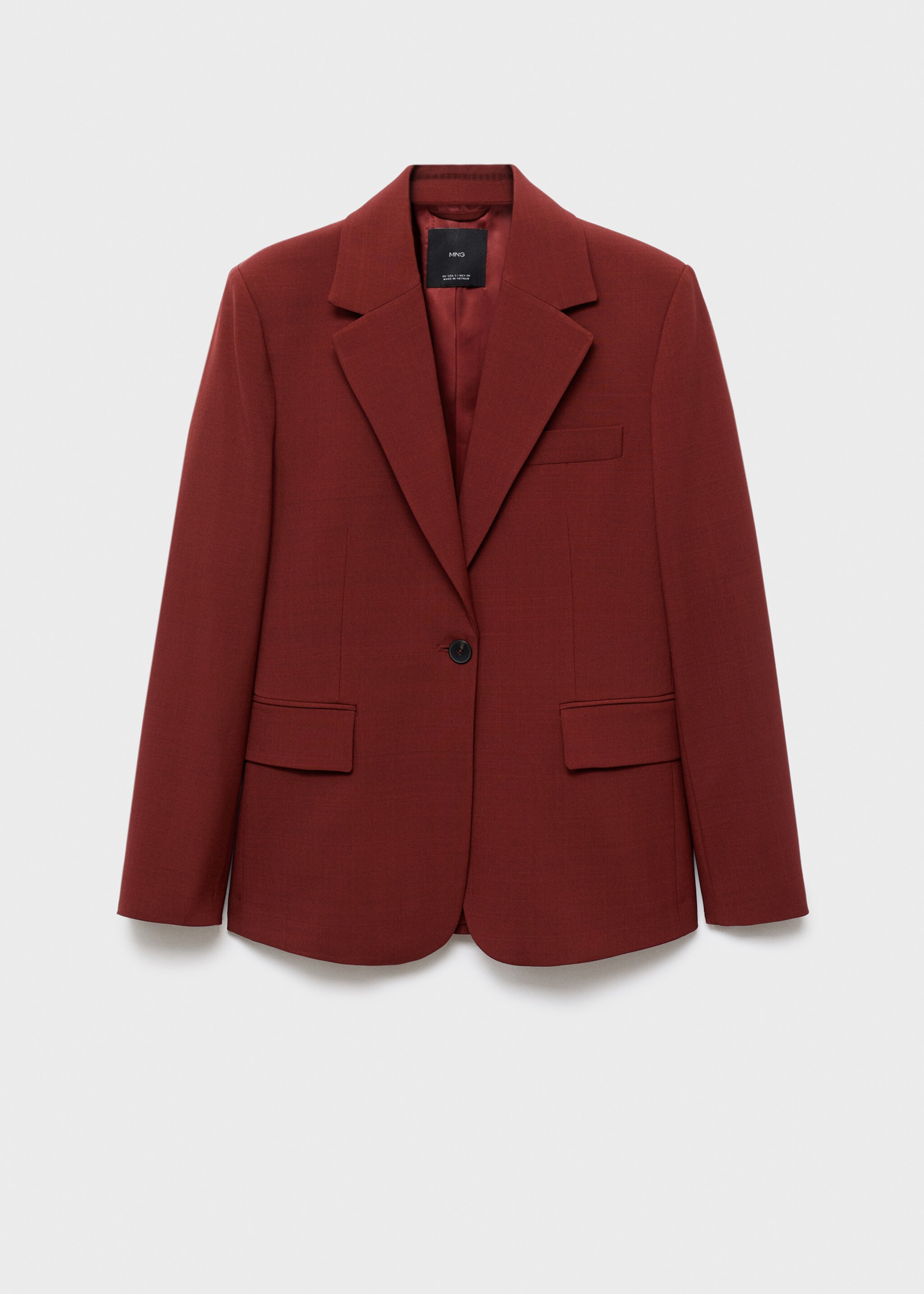 Straight-fit suit jacket - Article without model, Dark Orange. Ref: 17034121-00.