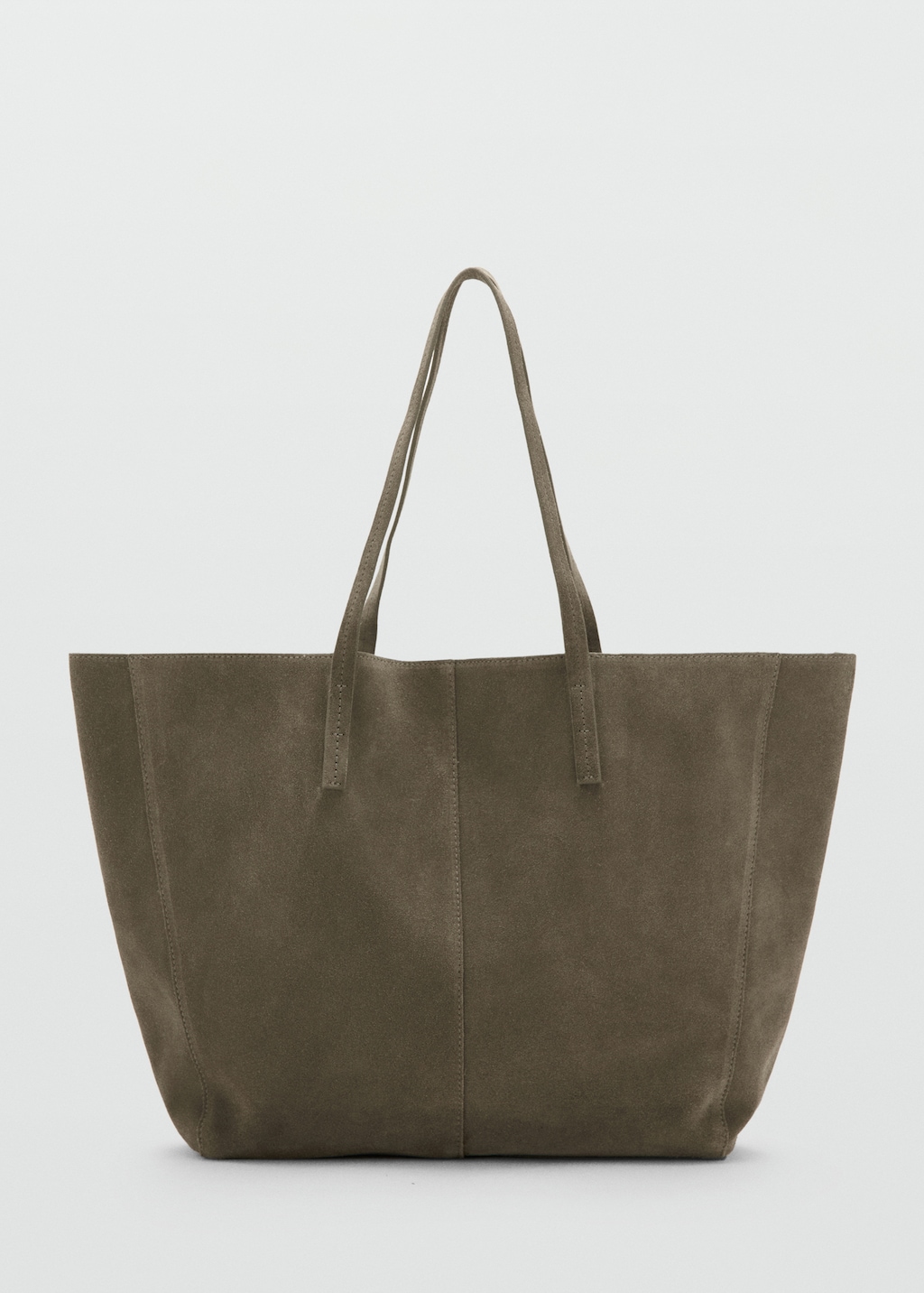Suede shopper bag