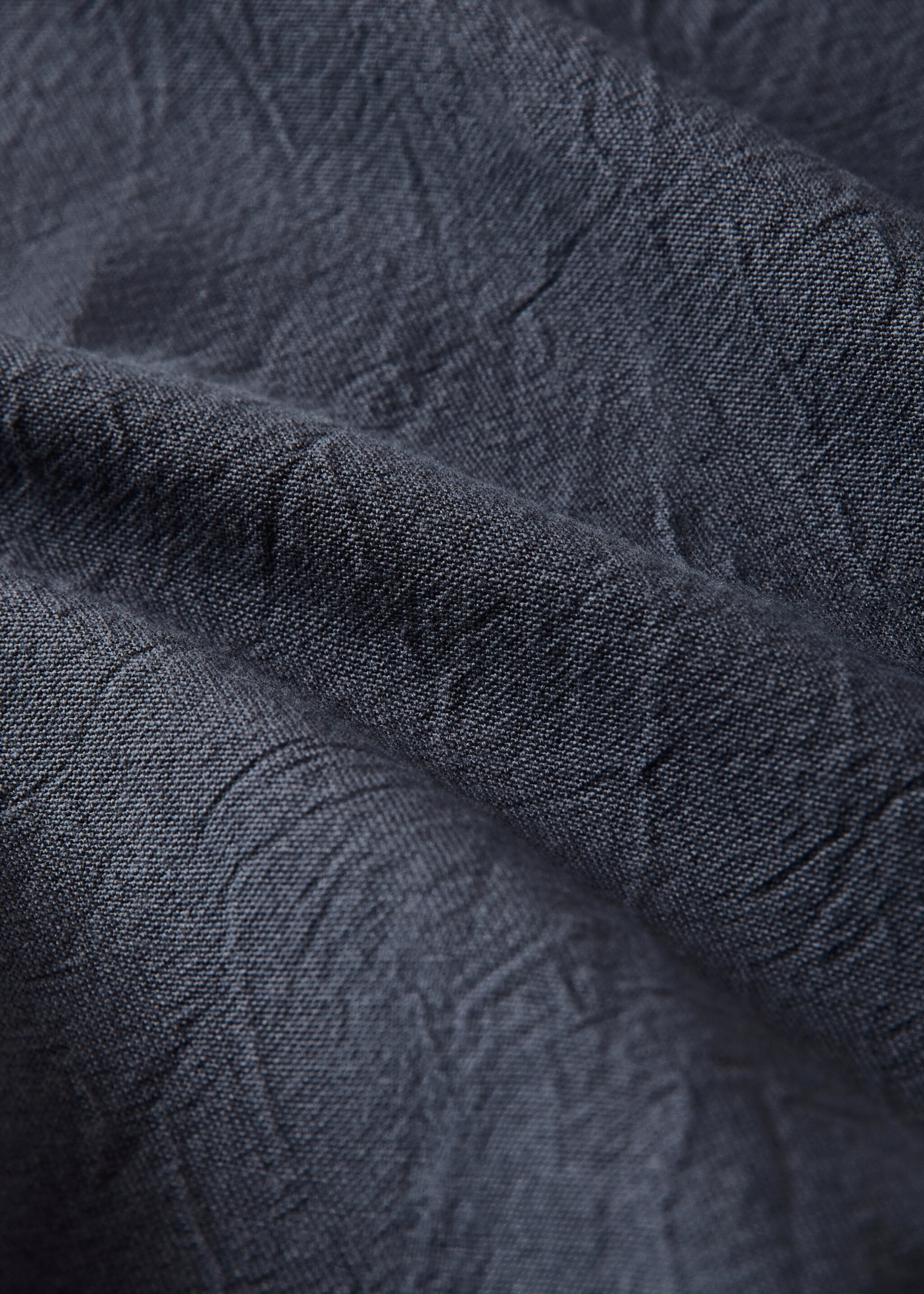 Cotton striped tablecloth for 6 to 8 diners - Details of the article 2, Ink Blue. Ref: 17034125-00.