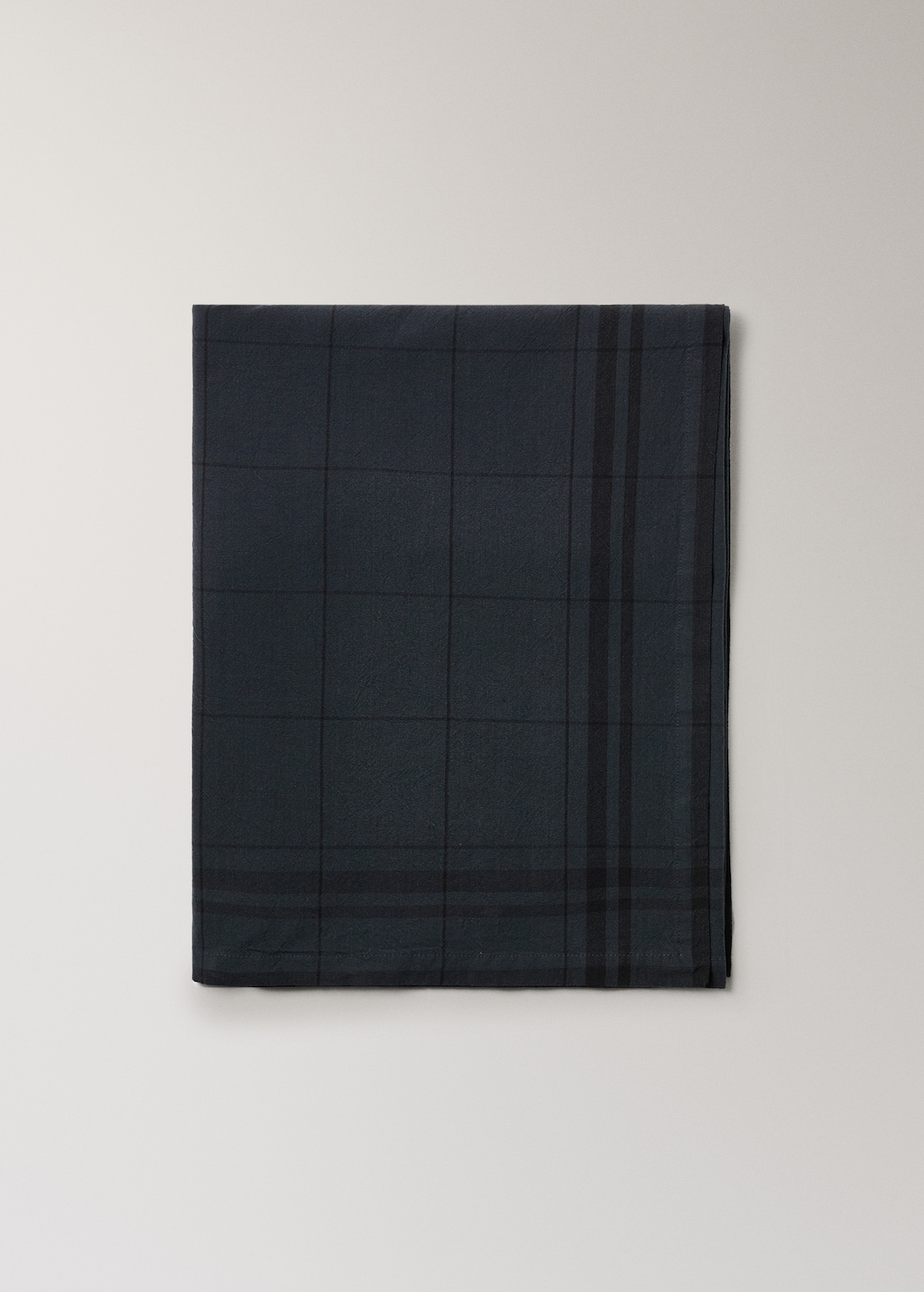 Overdyed cotton check tablecloth for 2 to 4 diners