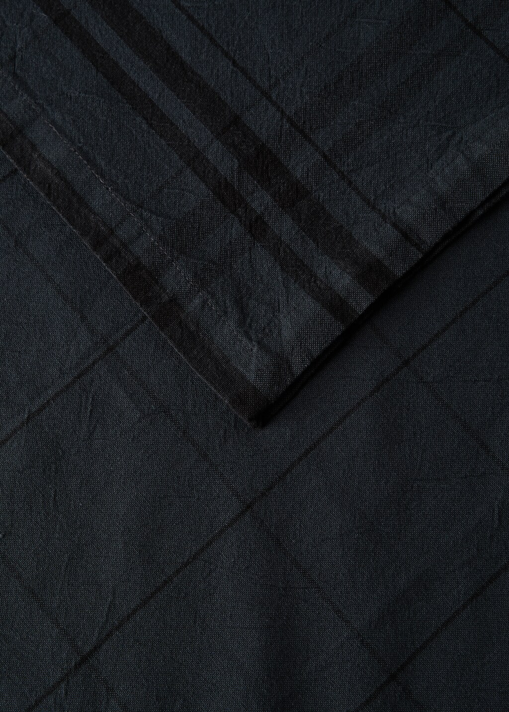 Overdyed cotton check tablecloth for 2 to 4 diners