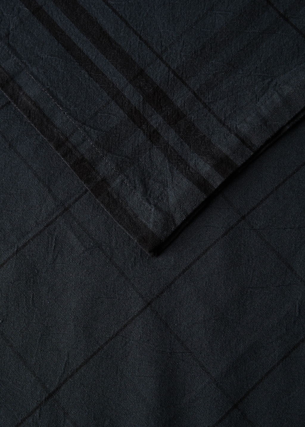 Overdyed cotton check tablecloth for 2 to 4 diners