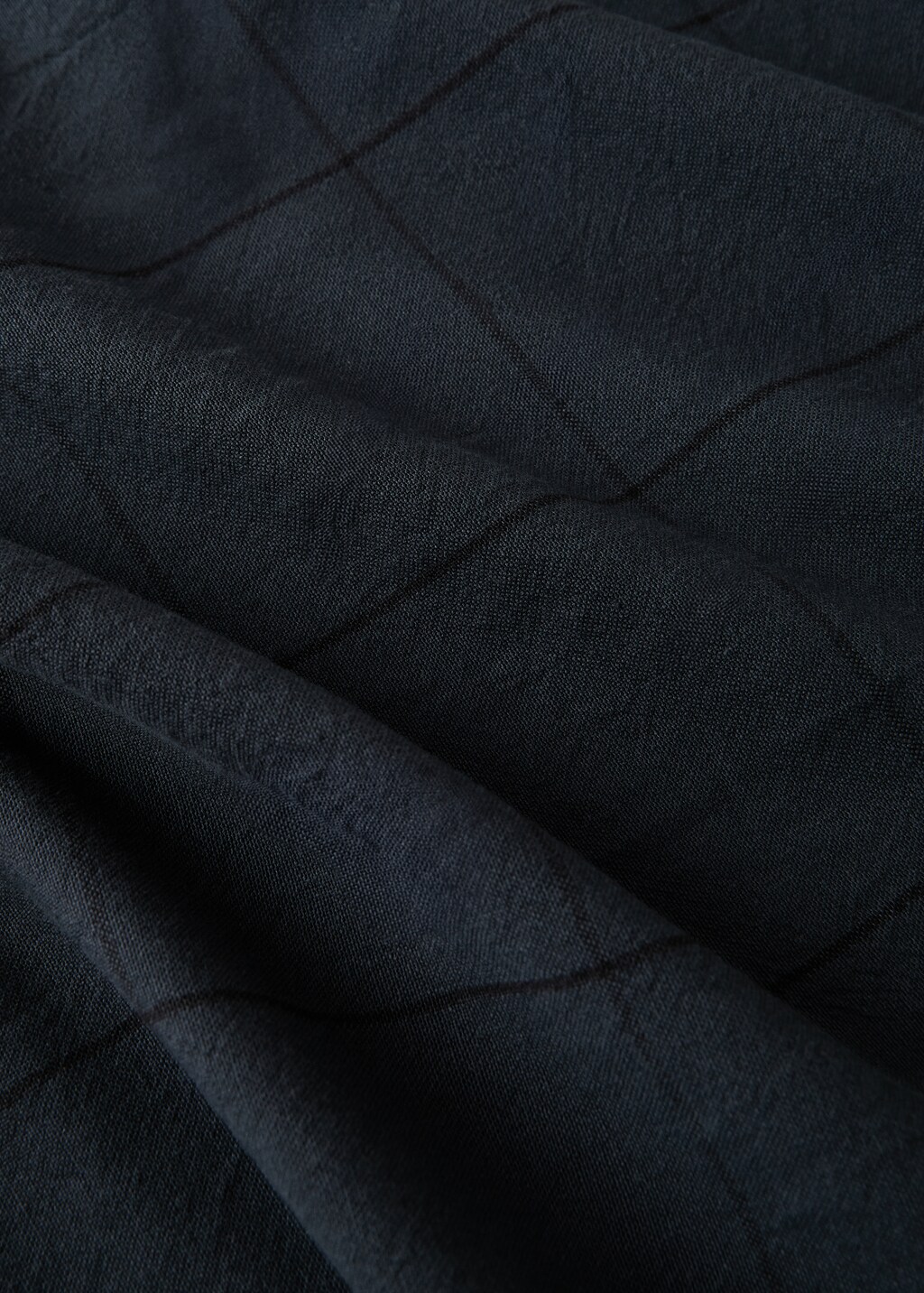 Overdyed cotton check tablecloth for 2 to 4 diners