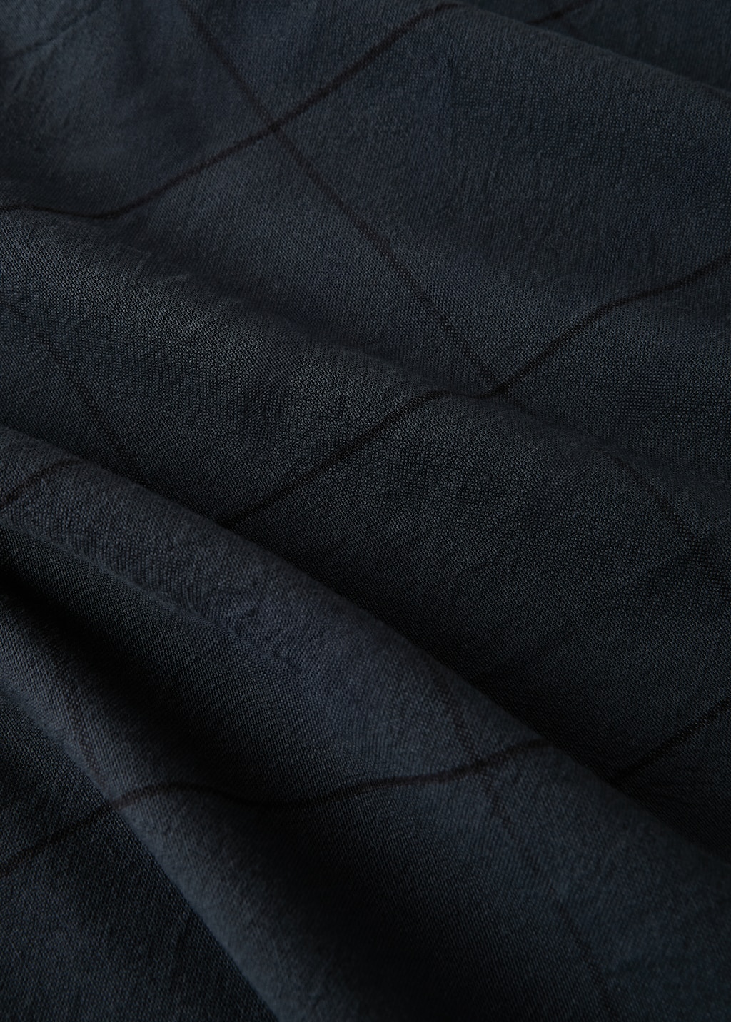 Overdyed cotton check tablecloth for 2 to 4 diners