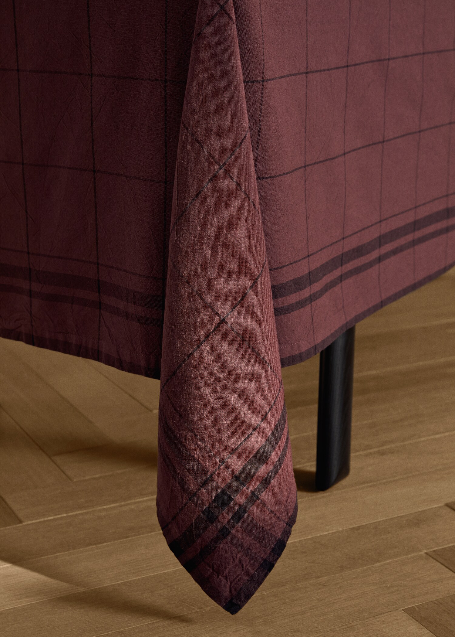 Überfärbter Baumwolltischdecke mit Karomuster für 2-4 Gäste - Detail des Artikels 8