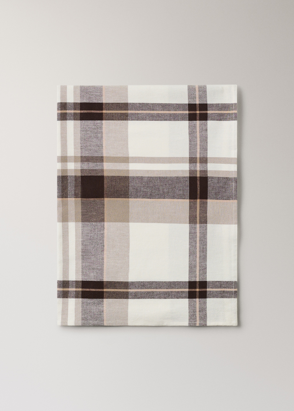 Cotton linen checked tablecloth for 2 to 4 diners