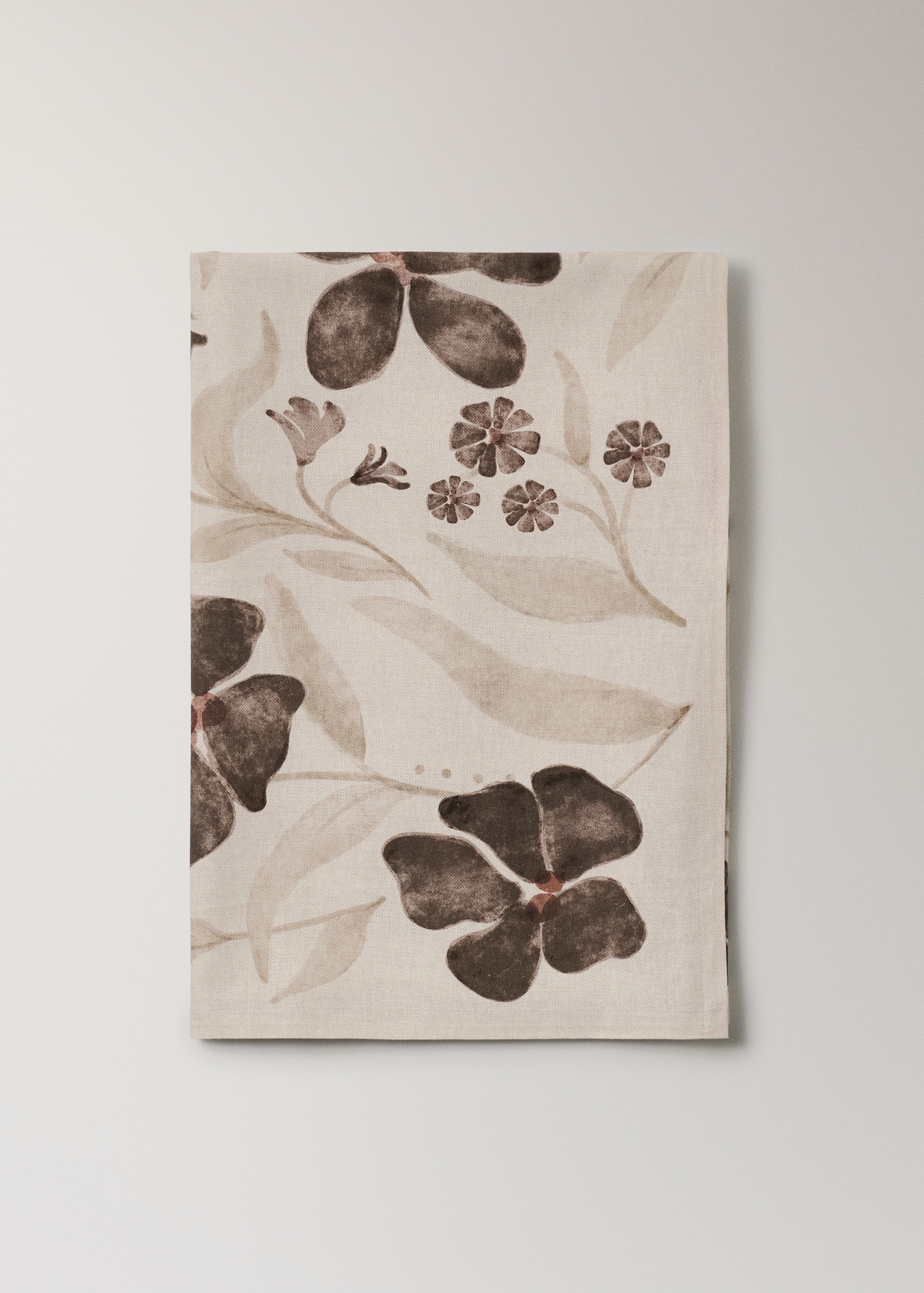 Cotton-linen floral-print tablecloth for 6 to 8 diners - Article without model