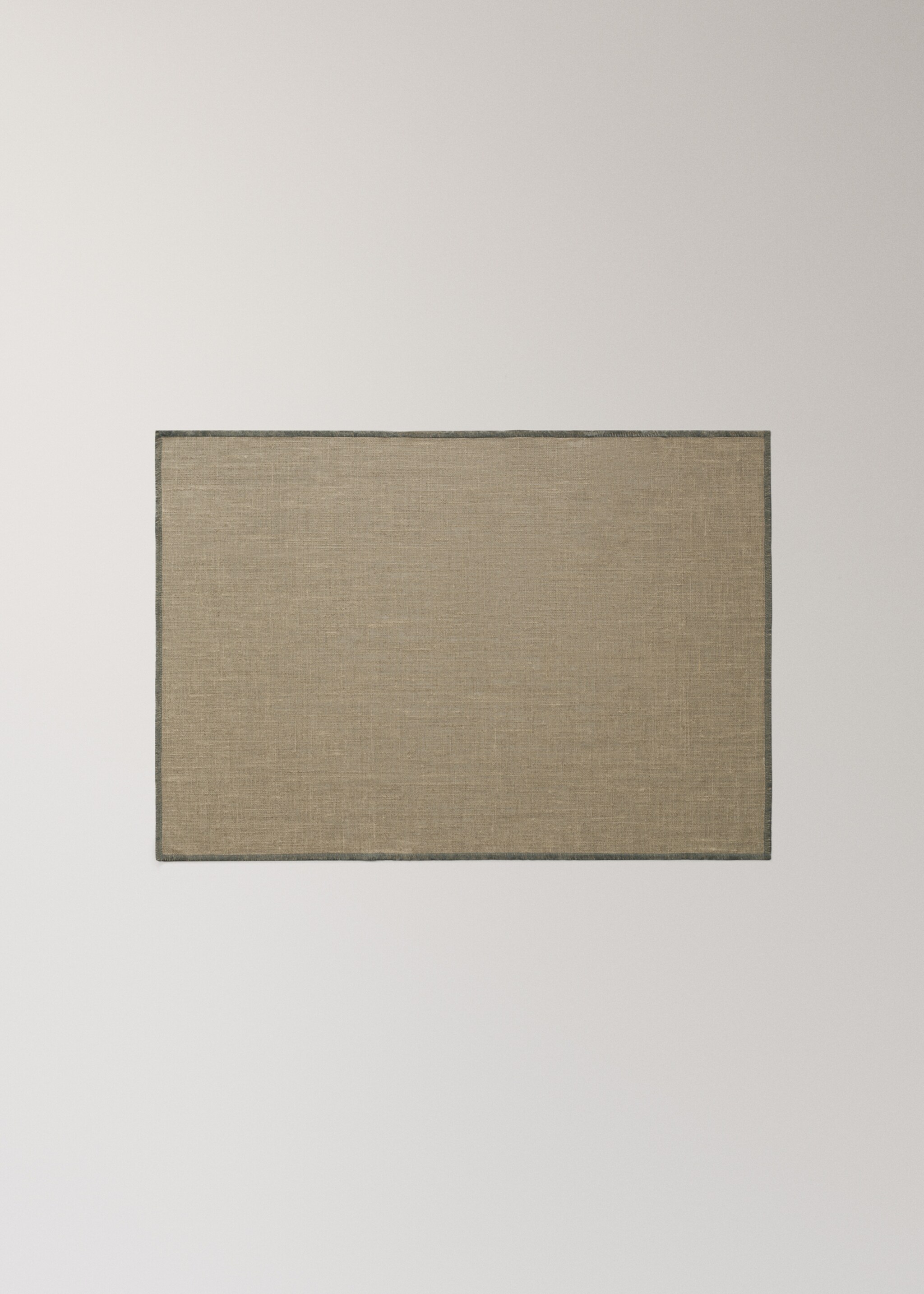 Linen tablecloth resinated linen overlock contrast - Article without model