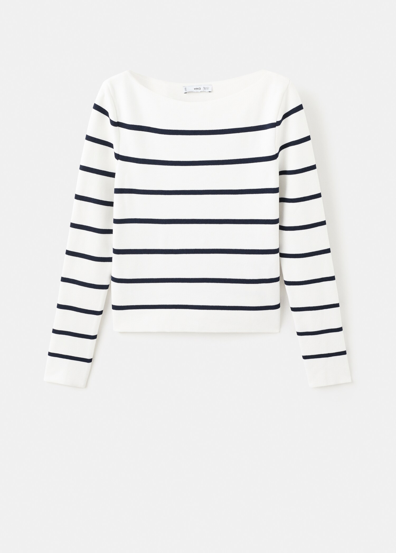Fine-knit boat-neck sweater - Article without model