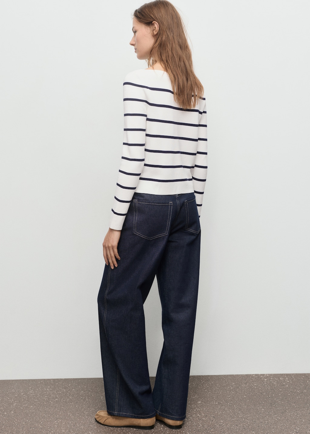 Mango Fine-knit boat-neck sweater