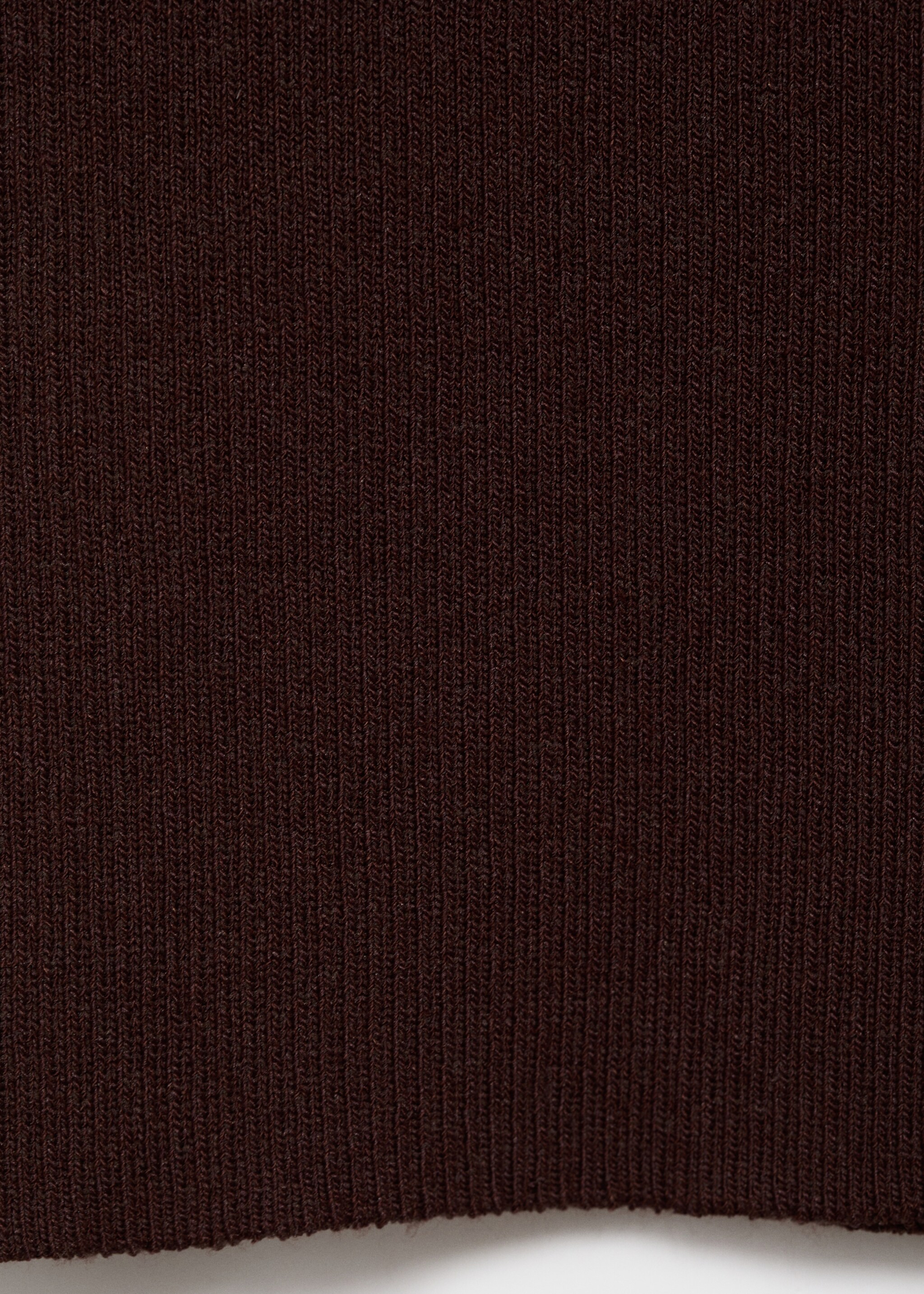 Knitted gilet with slits - Details of the article 0, Brown. Ref: 17034140-00.