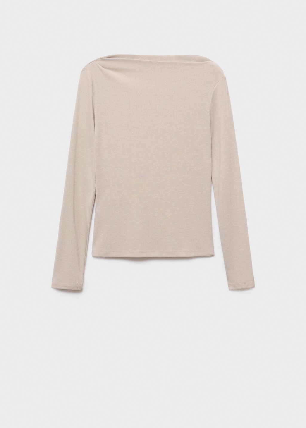Long-sleeved boat-neck t-shirt - Women | MANGO Netherlands