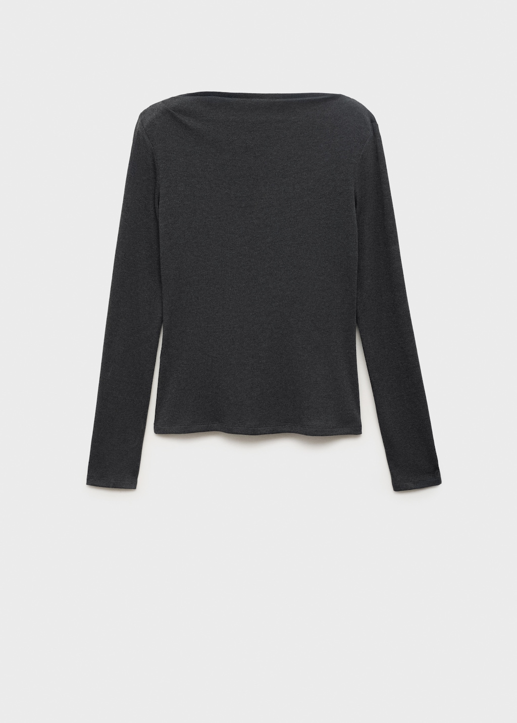 Long-sleeved boat-neck t-shirt