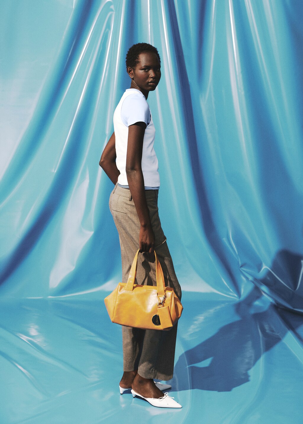 Mango Double cotton t-shirt