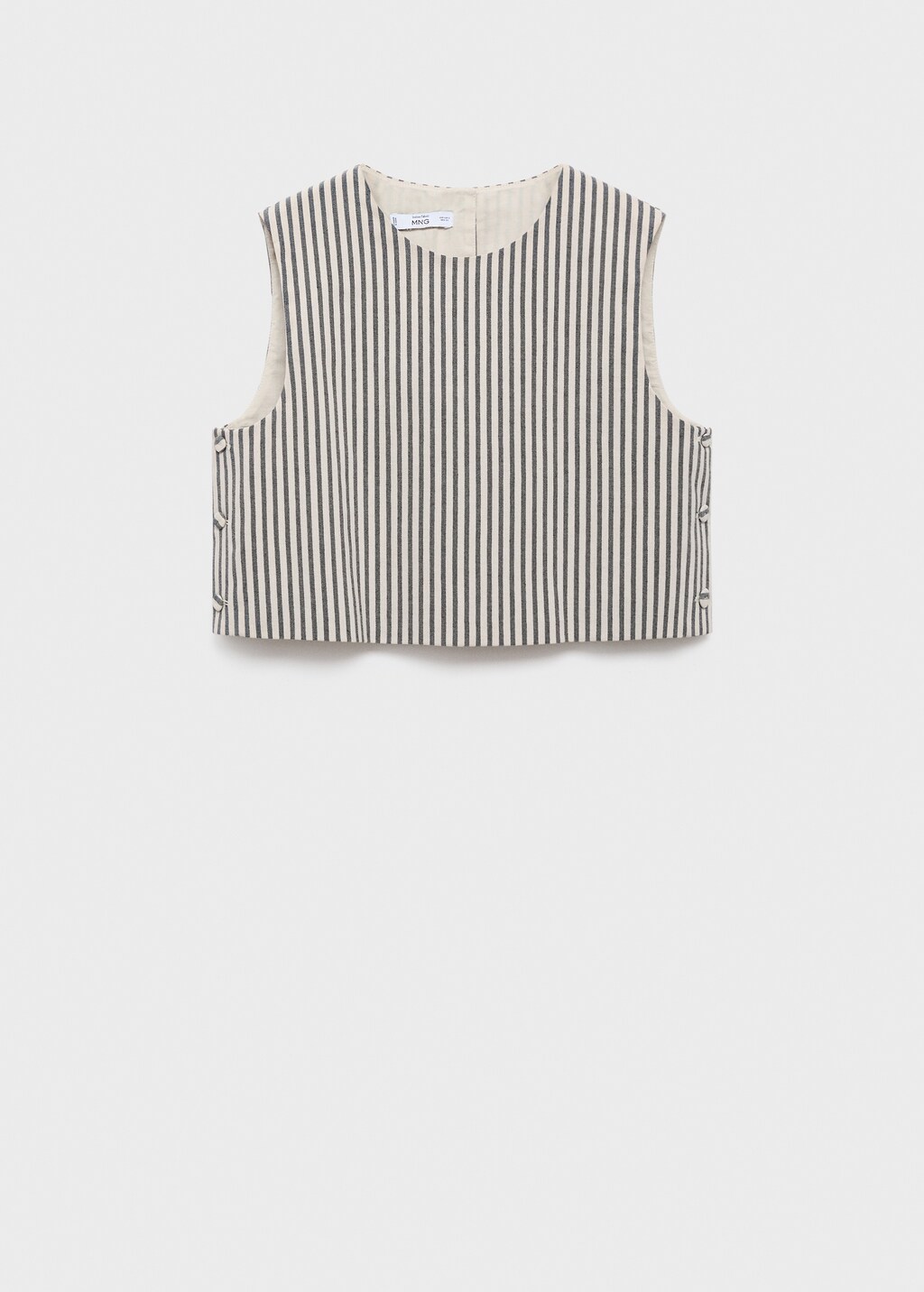 Mango Buttons striped top