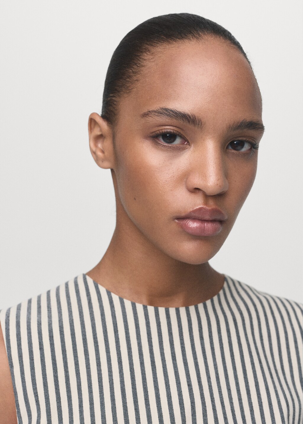 Mango Buttons striped top