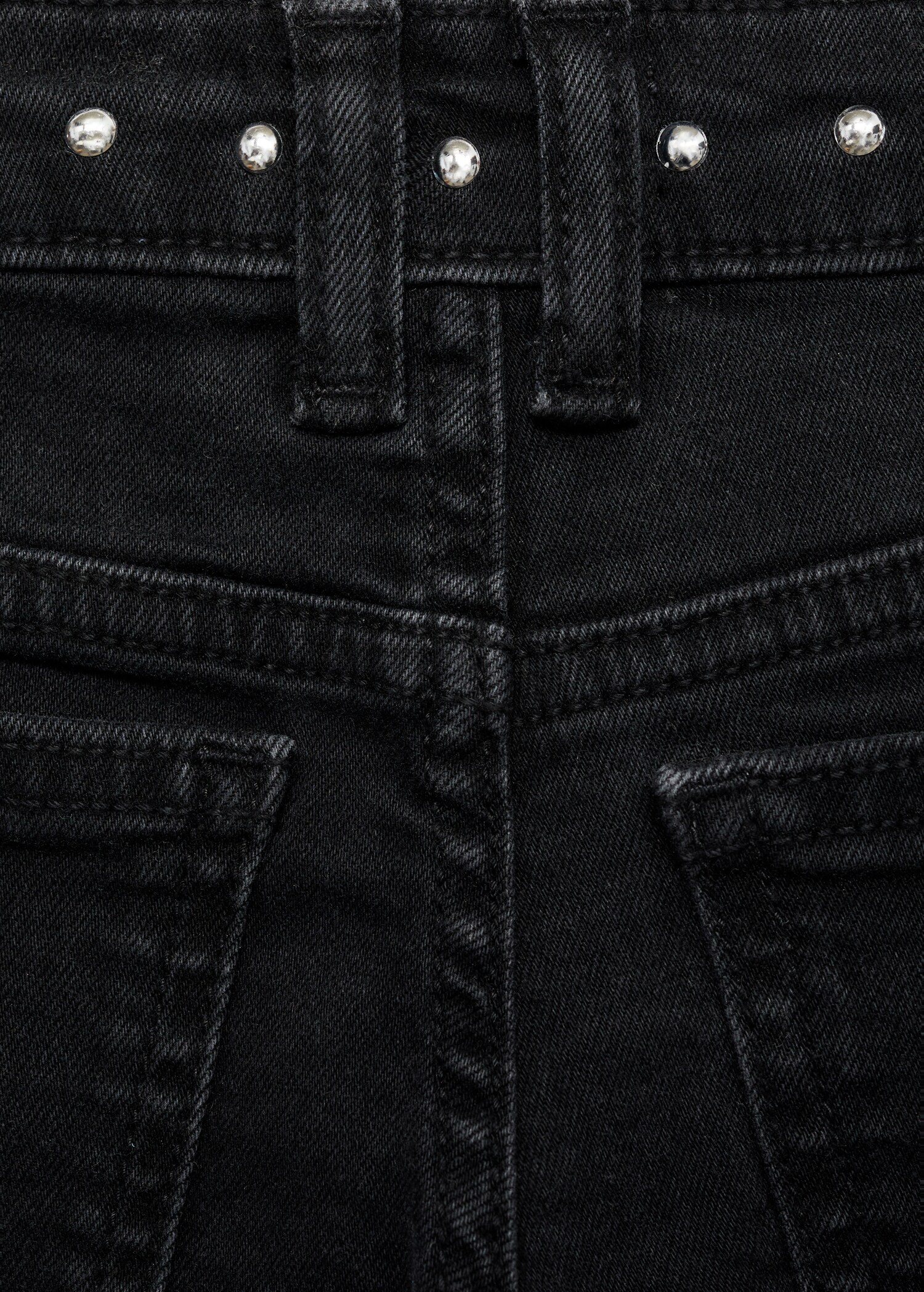 Wide leg jeans with studs - Details of the article 0