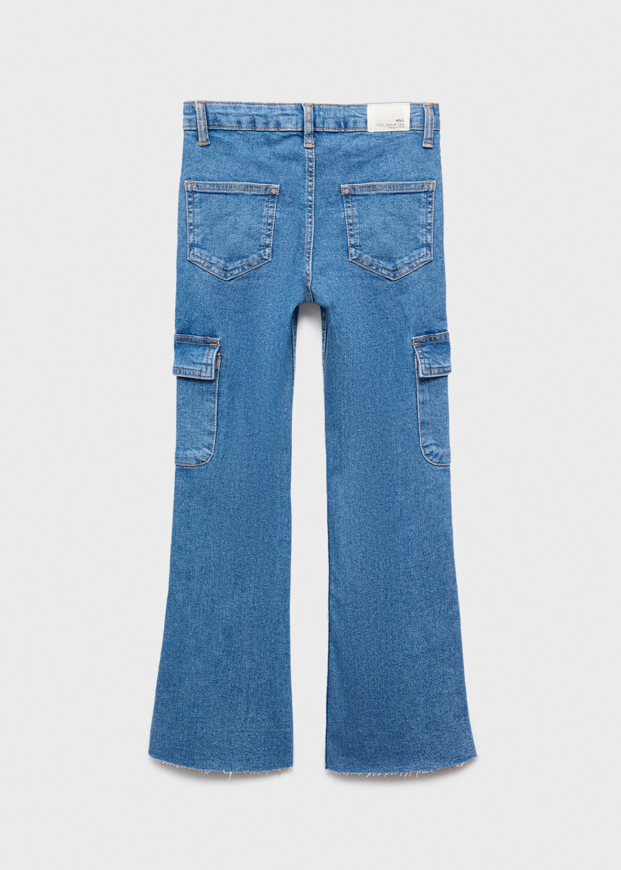 Flared cargo jeans - Reverse of the article, Medium Blue. Ref: 17034411-00.