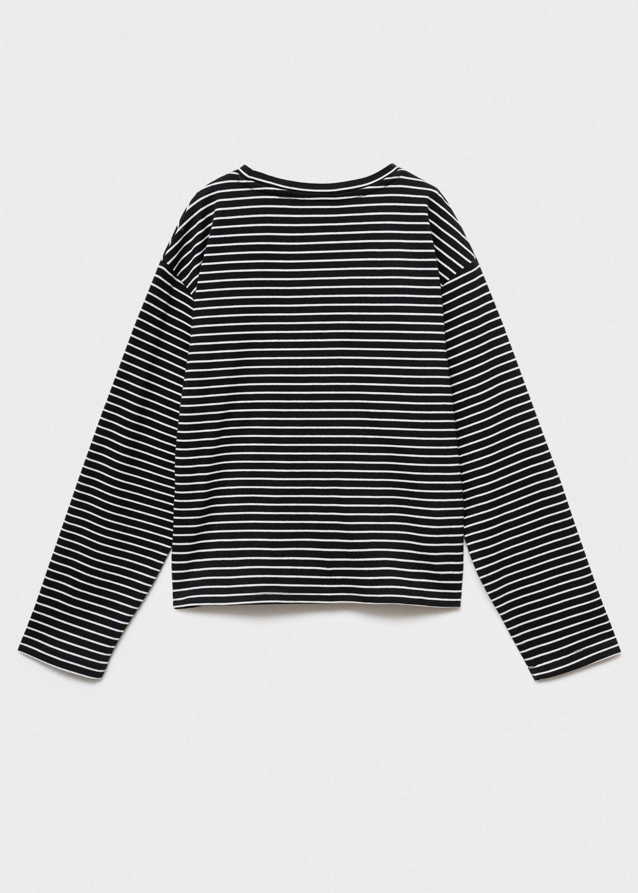 Ruched striped top - Reverse of the article, Black. Ref: 17034421-00.