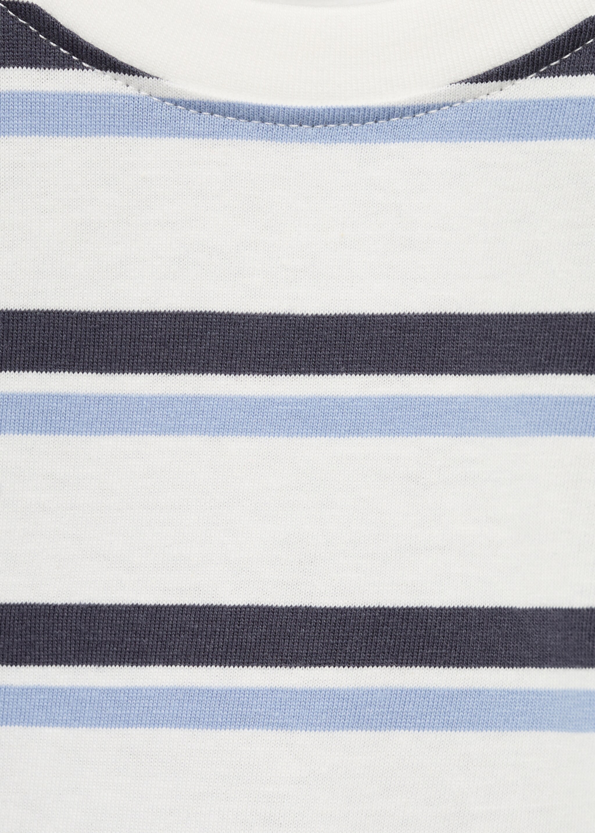 Camiseta rayas algodón - Detalle del artículo 8, Blanco roto. Ref: 17034422-00.