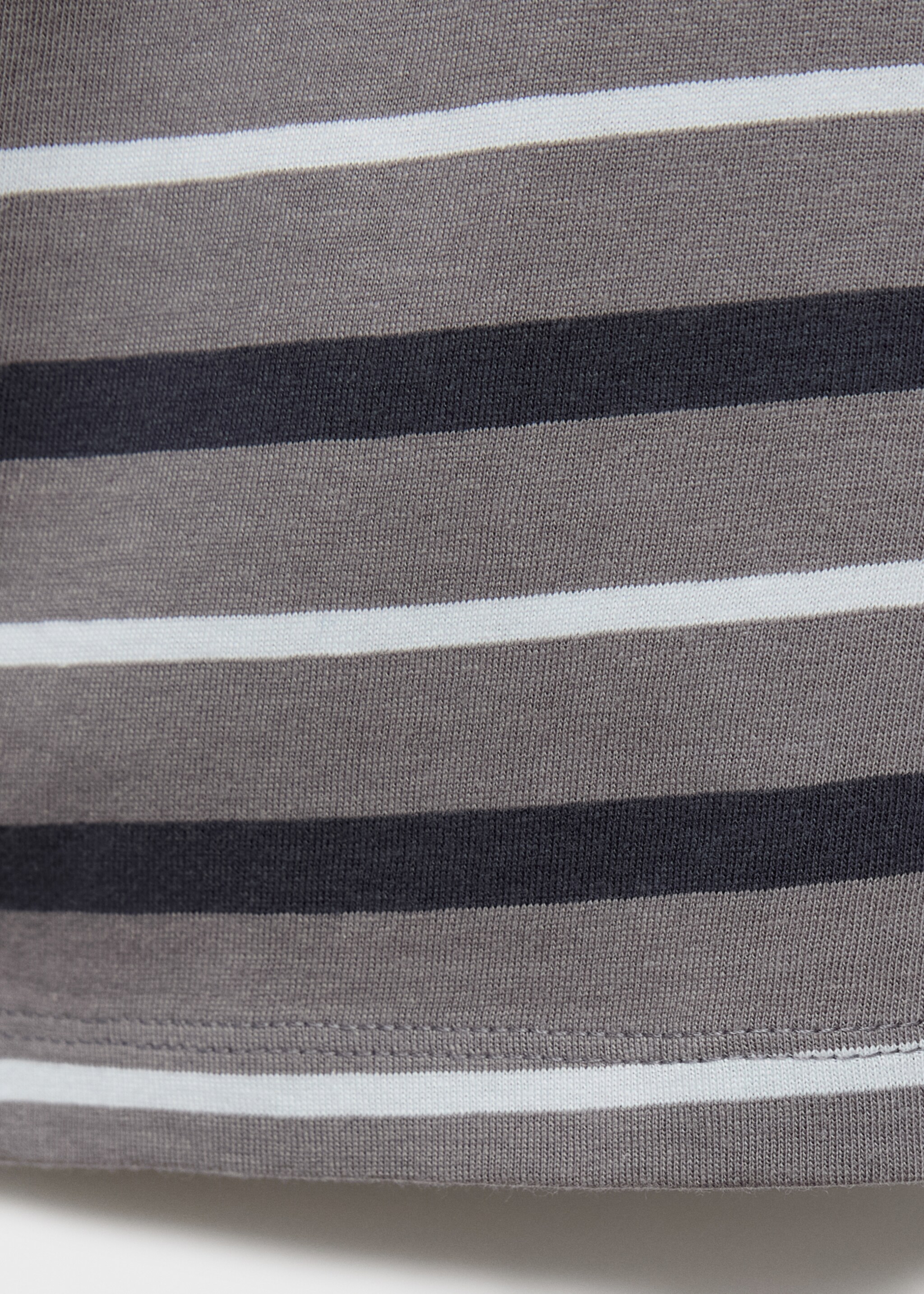 Camiseta rayas algodón - Detalle del artículo 0, Gris. Ref: 17034422-00.