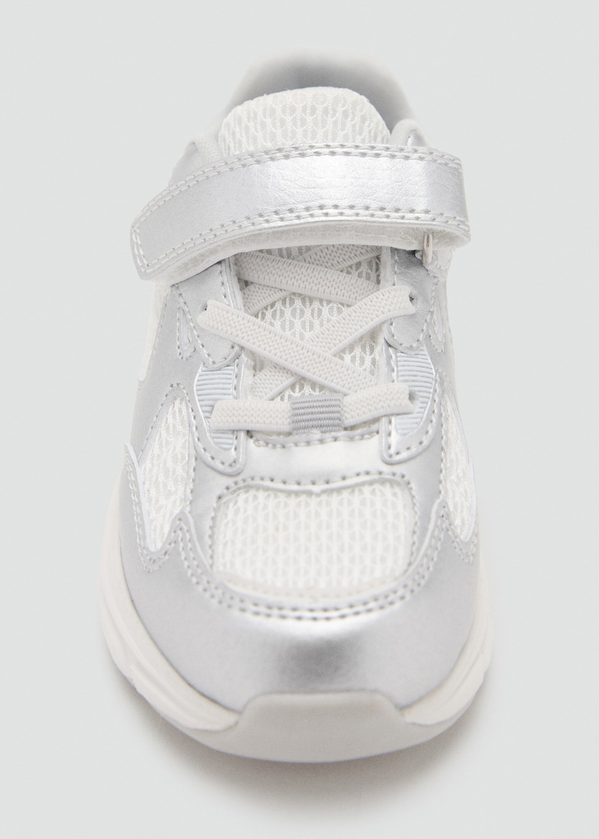 Metallic effect sneakers - Details of the article 1, Silver. Ref: 17034423-00.