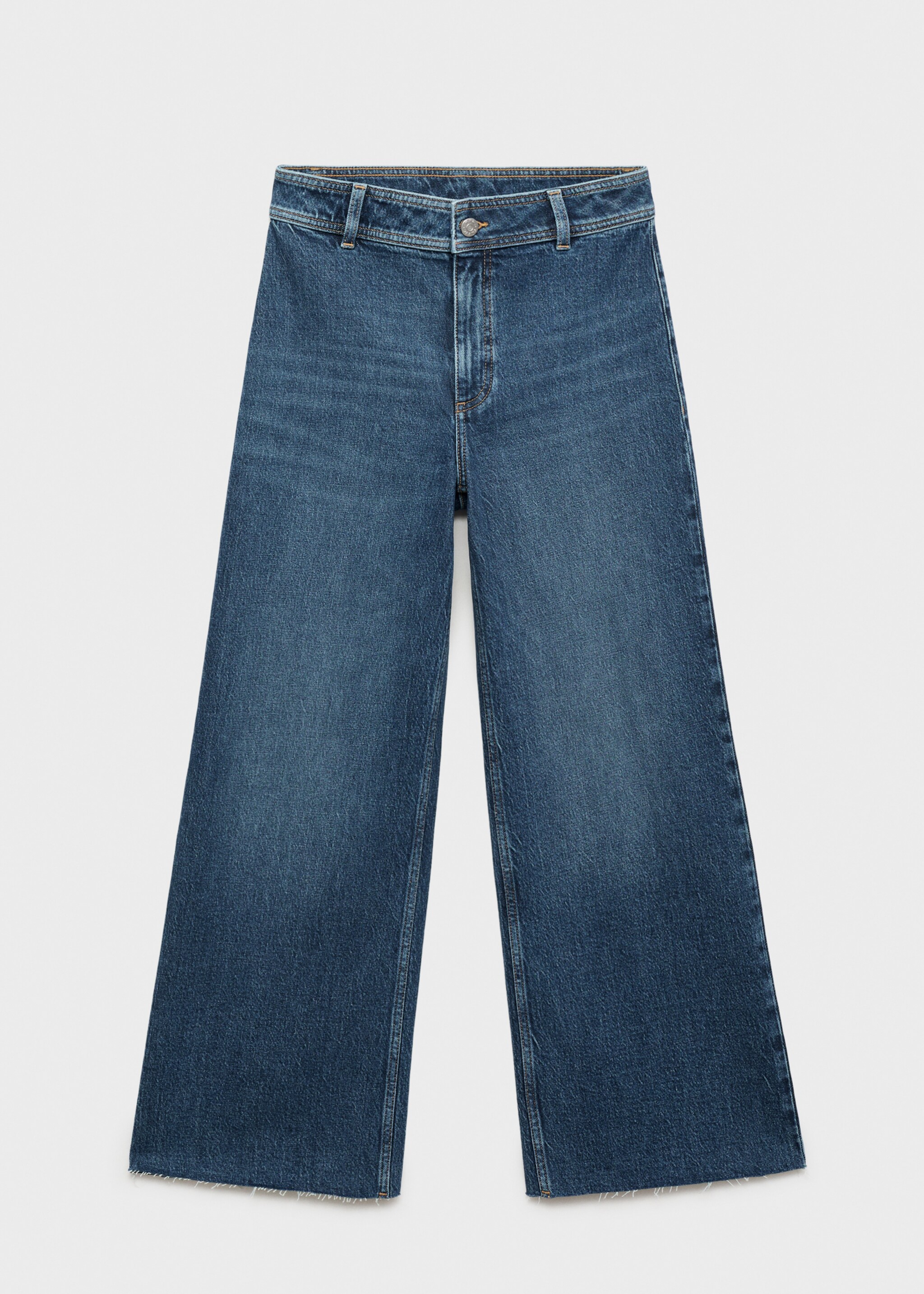 Jean style jupe-culotte Catherin taille haute - Article sans modèle, Bleu foncé. Ref: 17034424-00.
