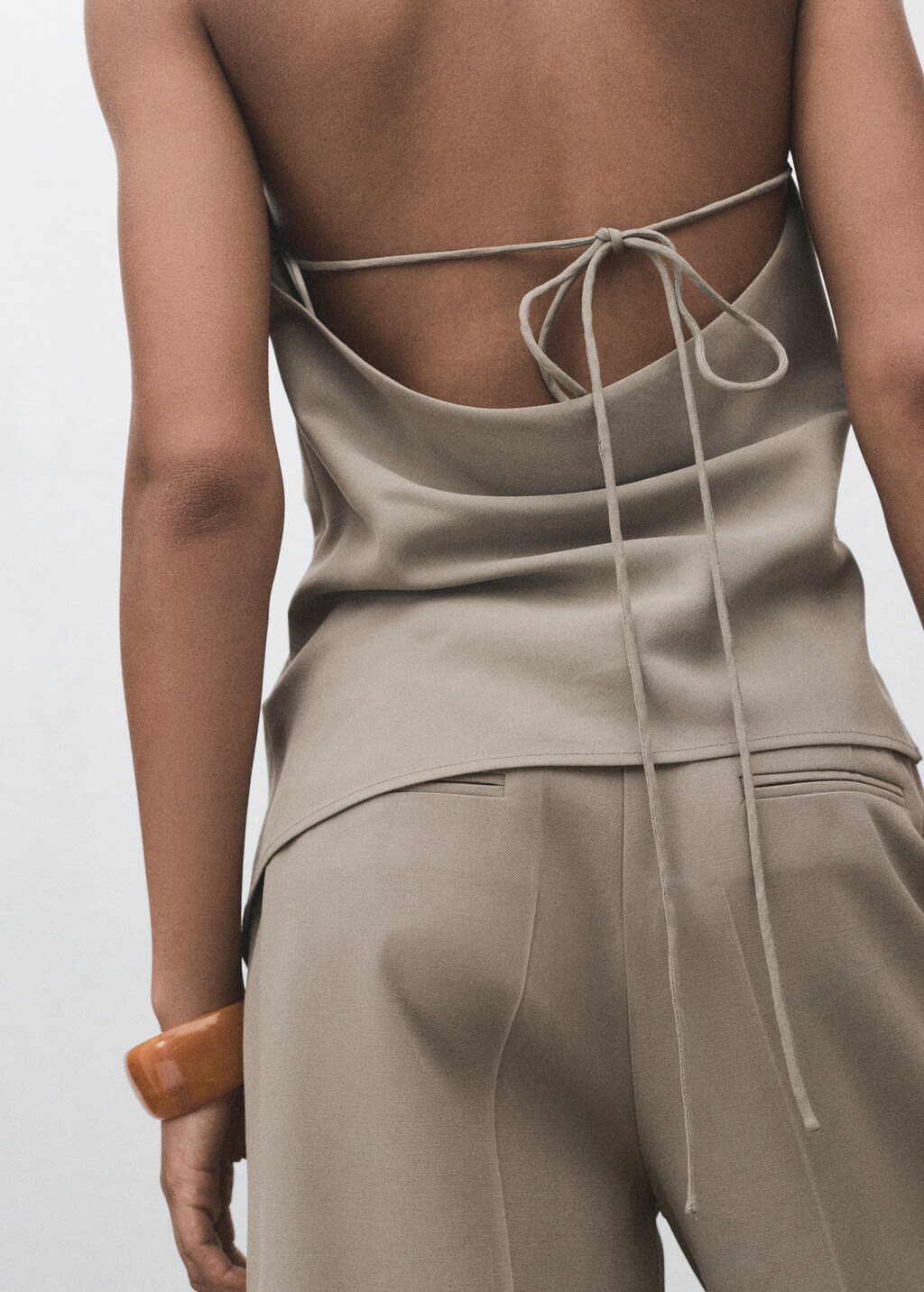 Mango Asymmetrical open-back top thumbnail