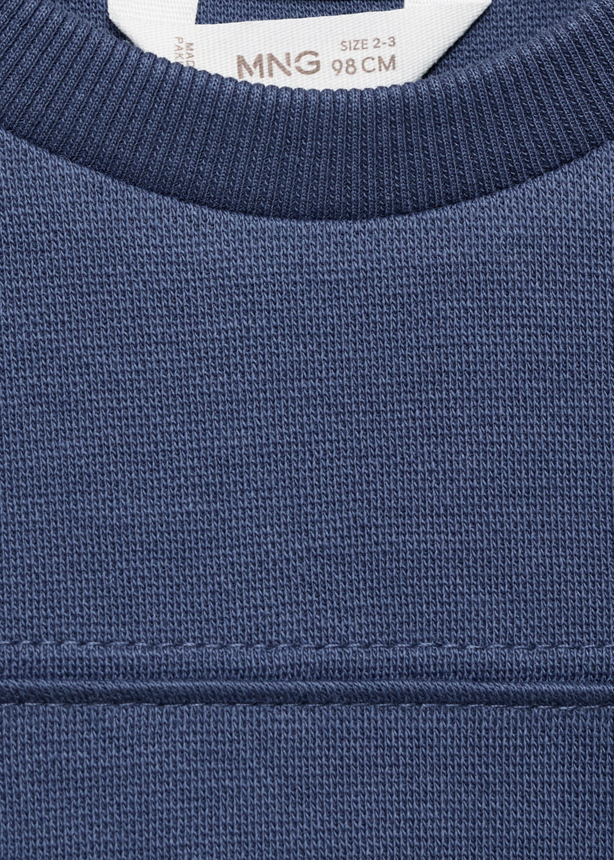 Sweat-shirt oversize en coton - Détail de l'article 8, Bleu nuit. Ref: 17034428-00.
