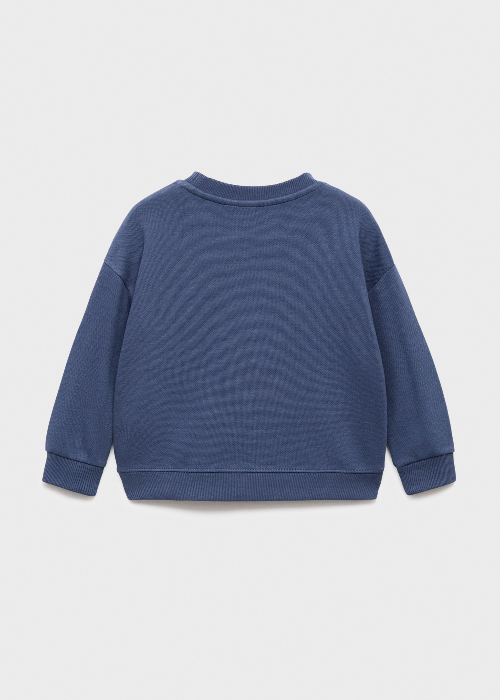 Sweat-shirt oversize en coton - Verso de l’article, Bleu nuit. Ref: 17034428-00.