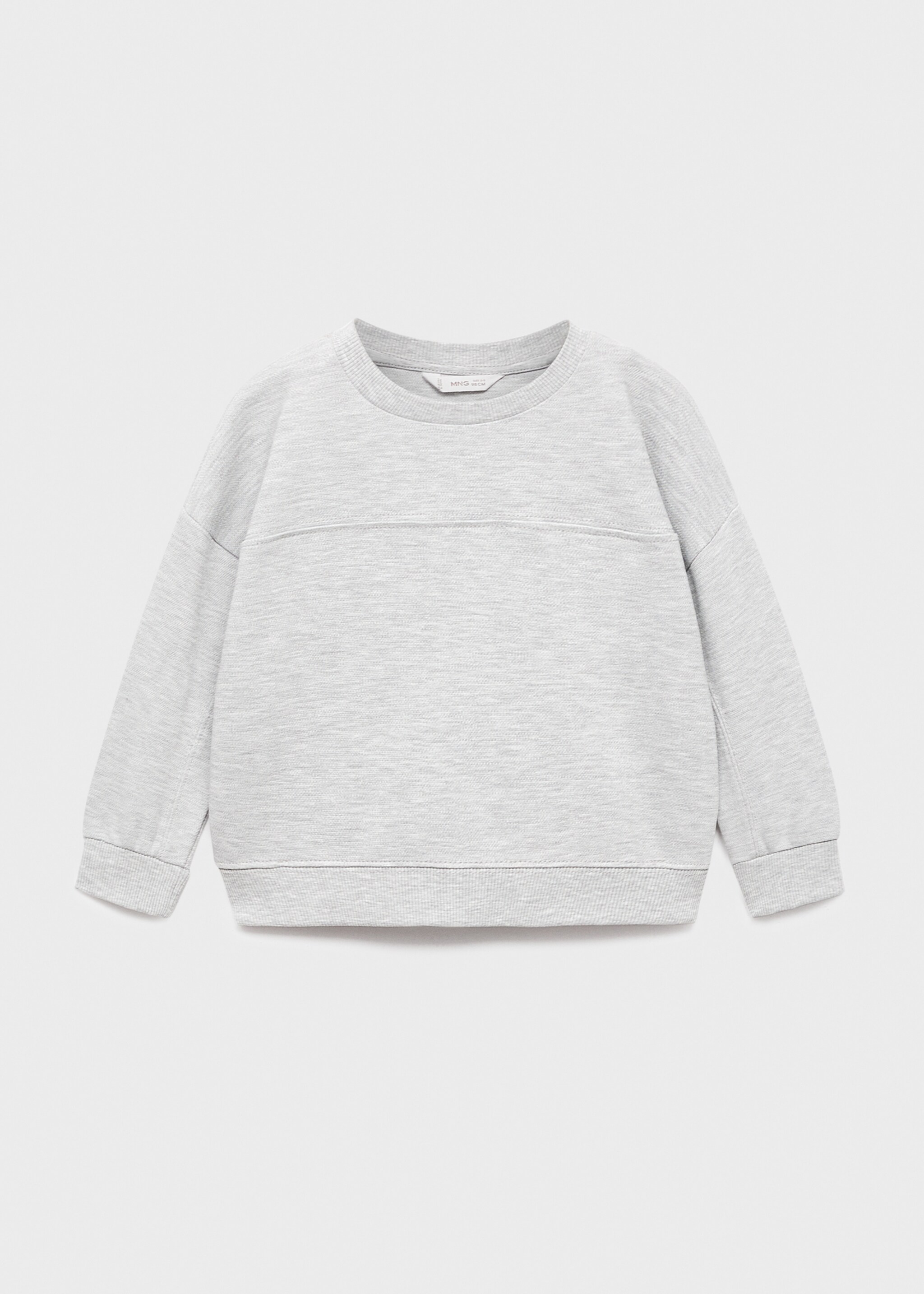 Sweat-shirt oversize en coton - Article sans modèle, Gris chiné moyen. Ref: 17034428-00.