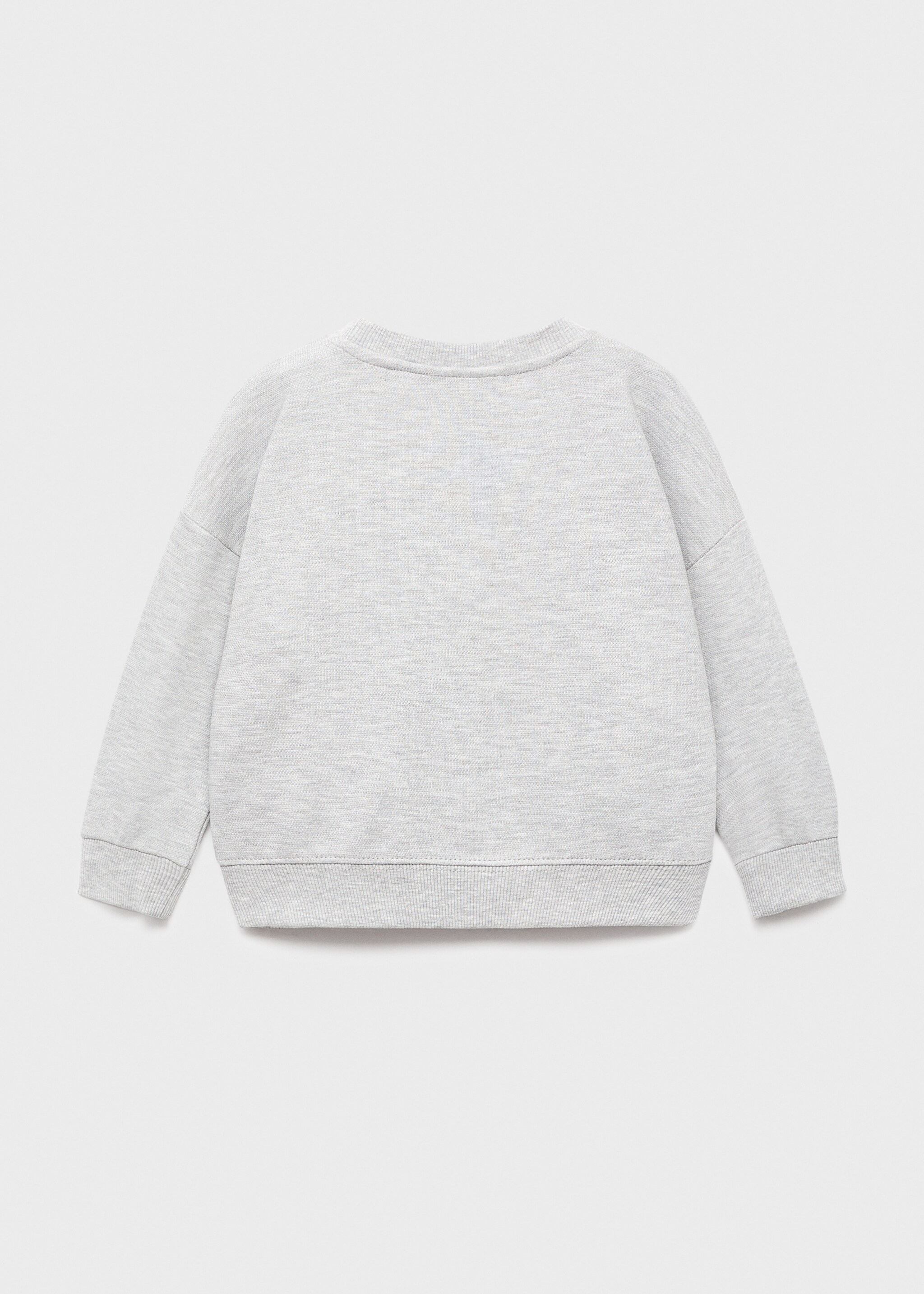 Sweat-shirt oversize en coton - Verso de l’article, Gris chiné moyen. Ref: 17034428-00.