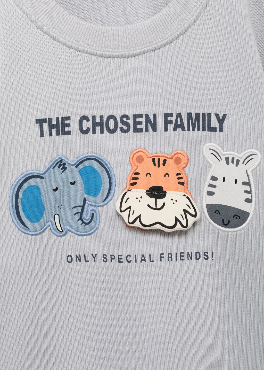 Sweatshirt with embroidered animals