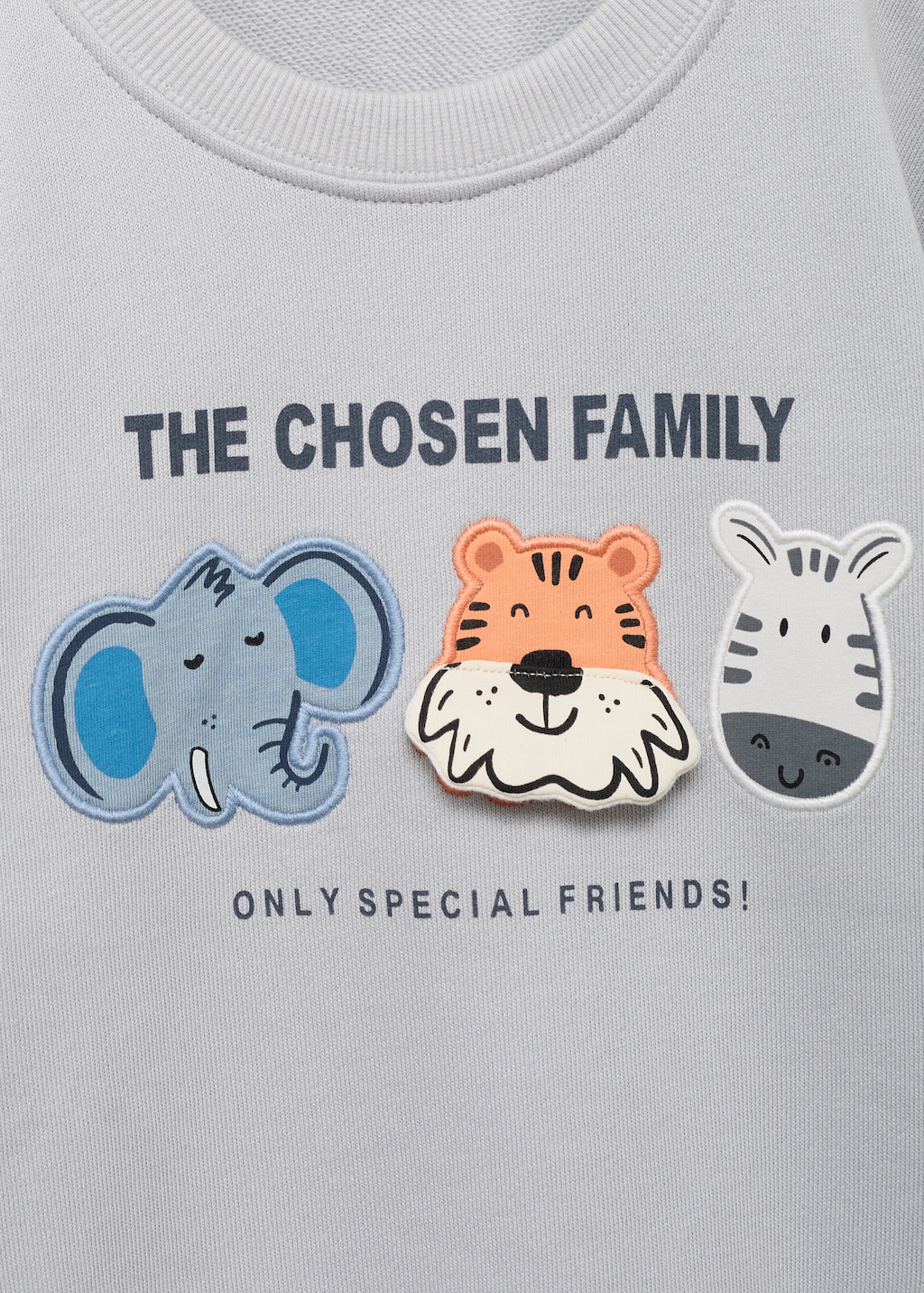 Sweatshirt with embroidered animals