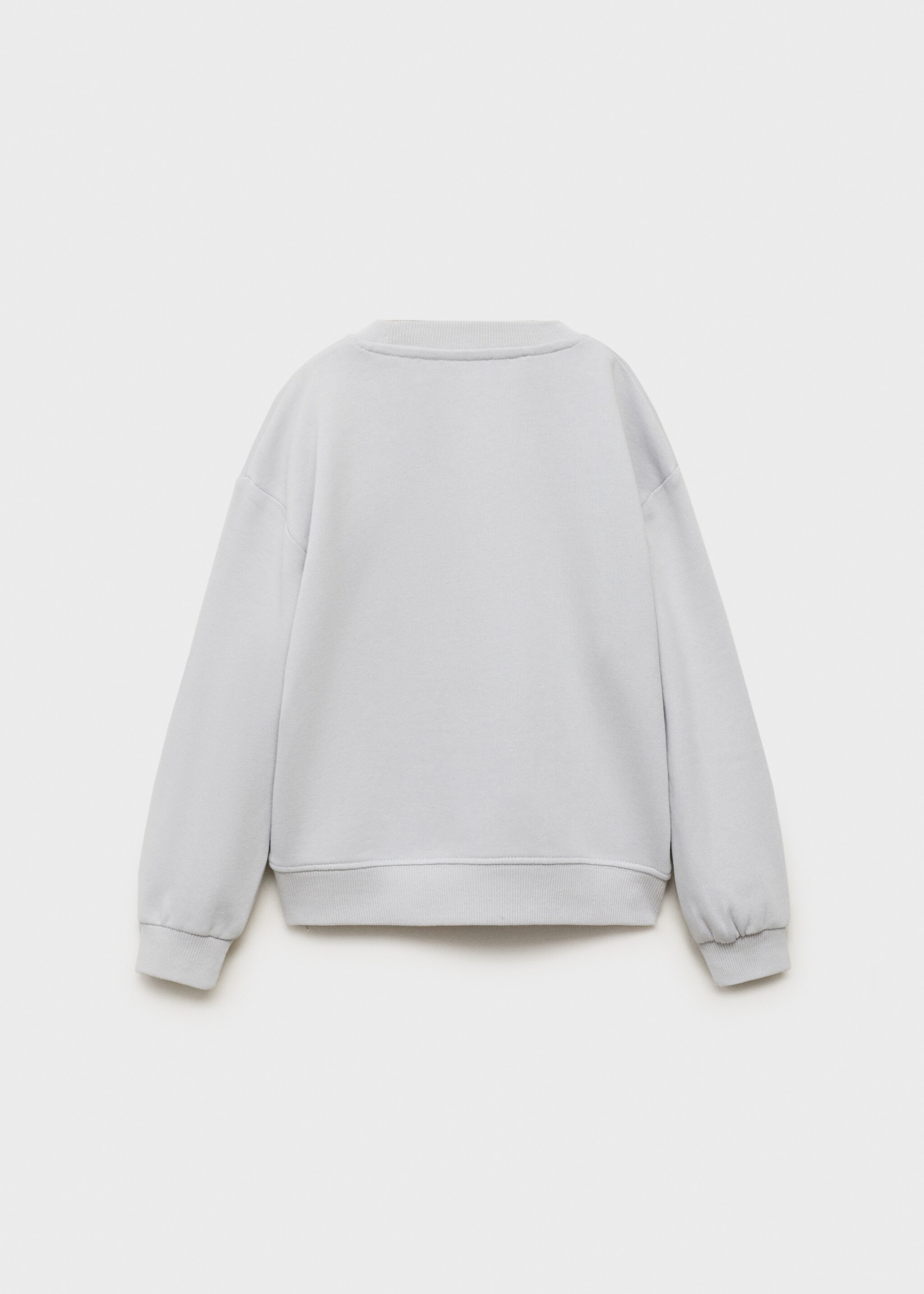 Embroidered animals sweatshirt - Reverse of the article, Ice Grey. Ref: 17034429-00.