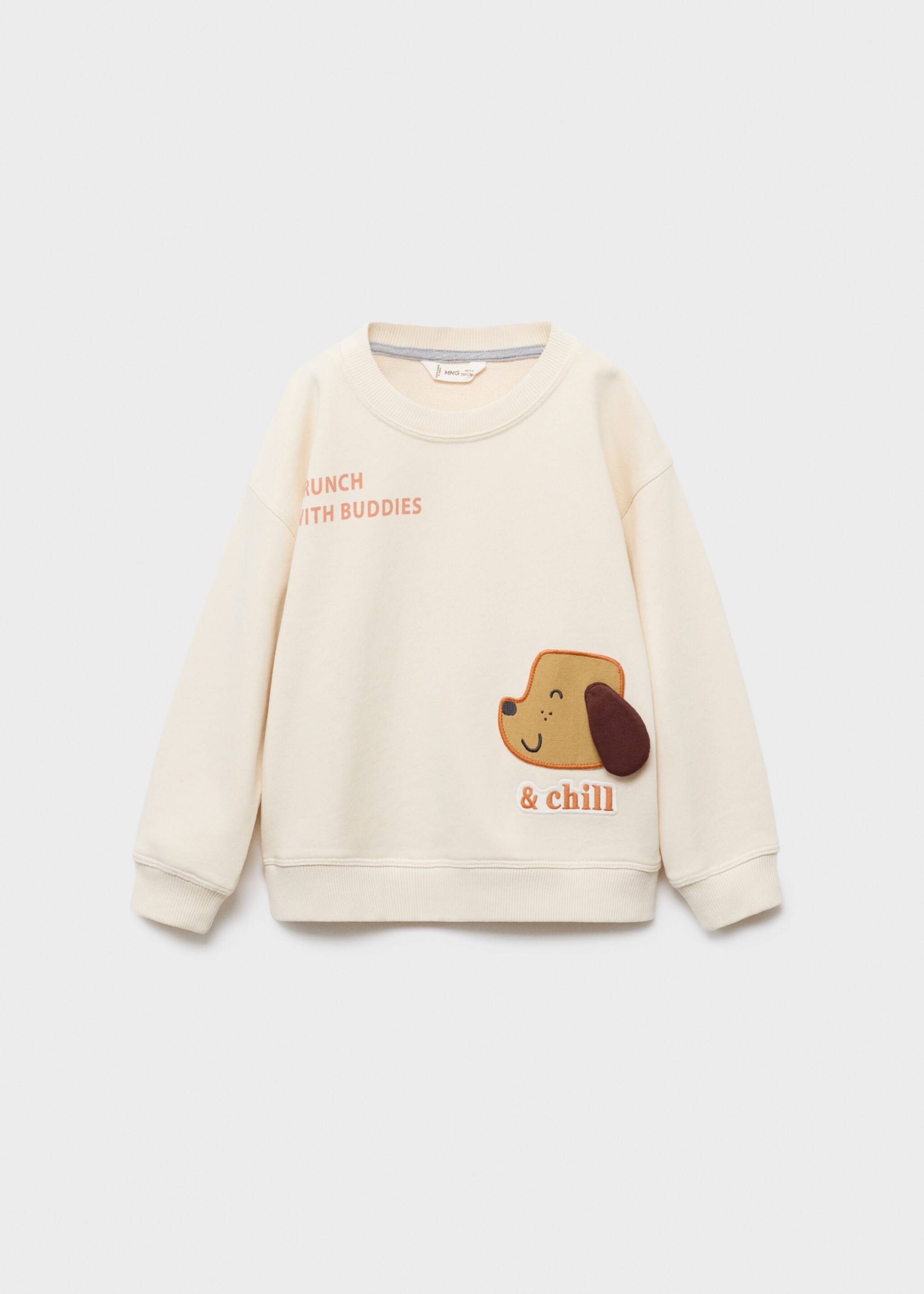 Embroidered animals sweatshirt - Article without model, Ecru. Ref: 17034430-00.