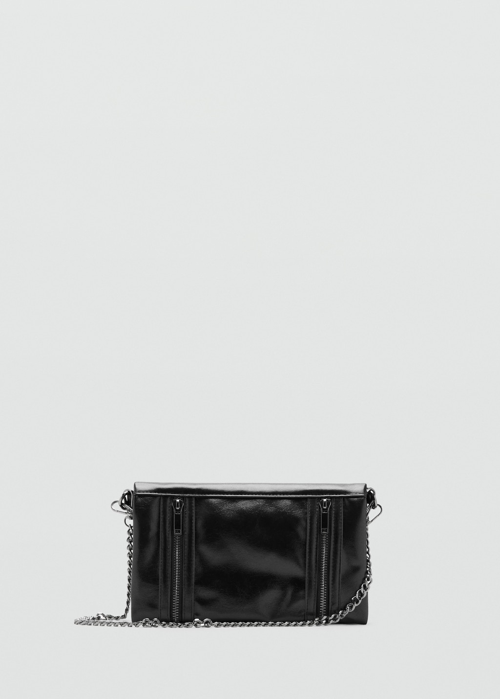 Faux-leather shoulder bag