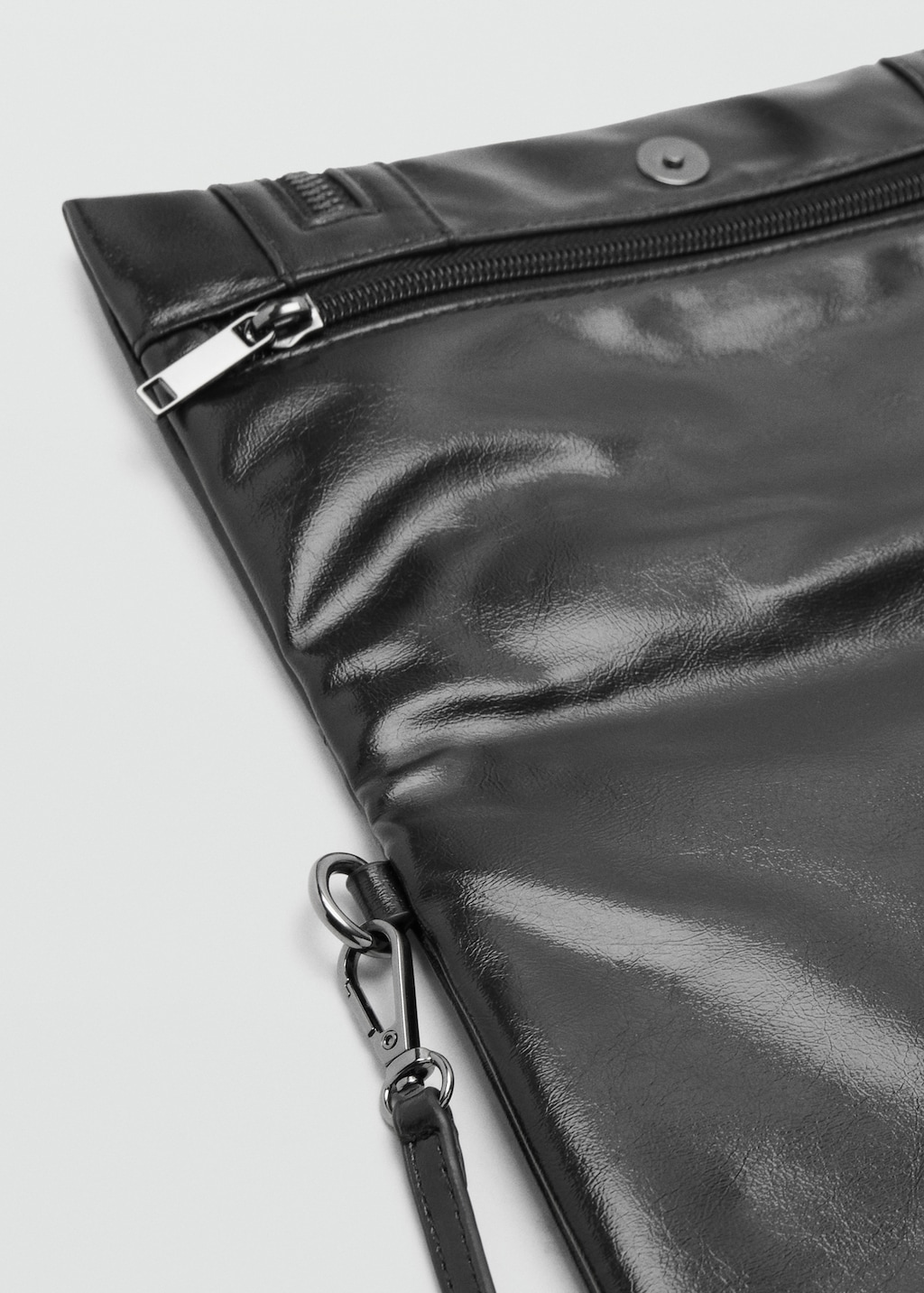 Faux-leather shoulder bag