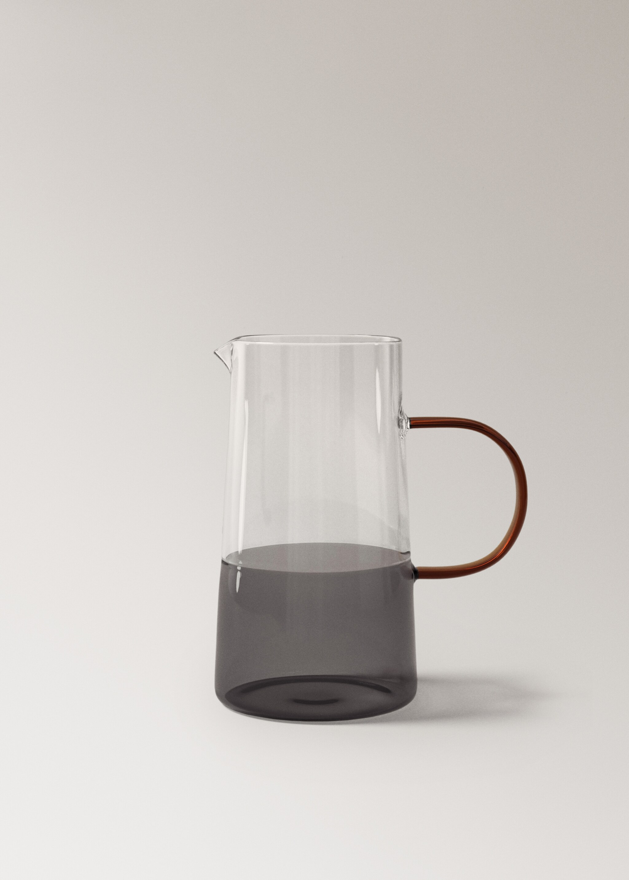 Two-tone borosilicate jug - Article without model, Charcoal. Ref: 17034443-00.