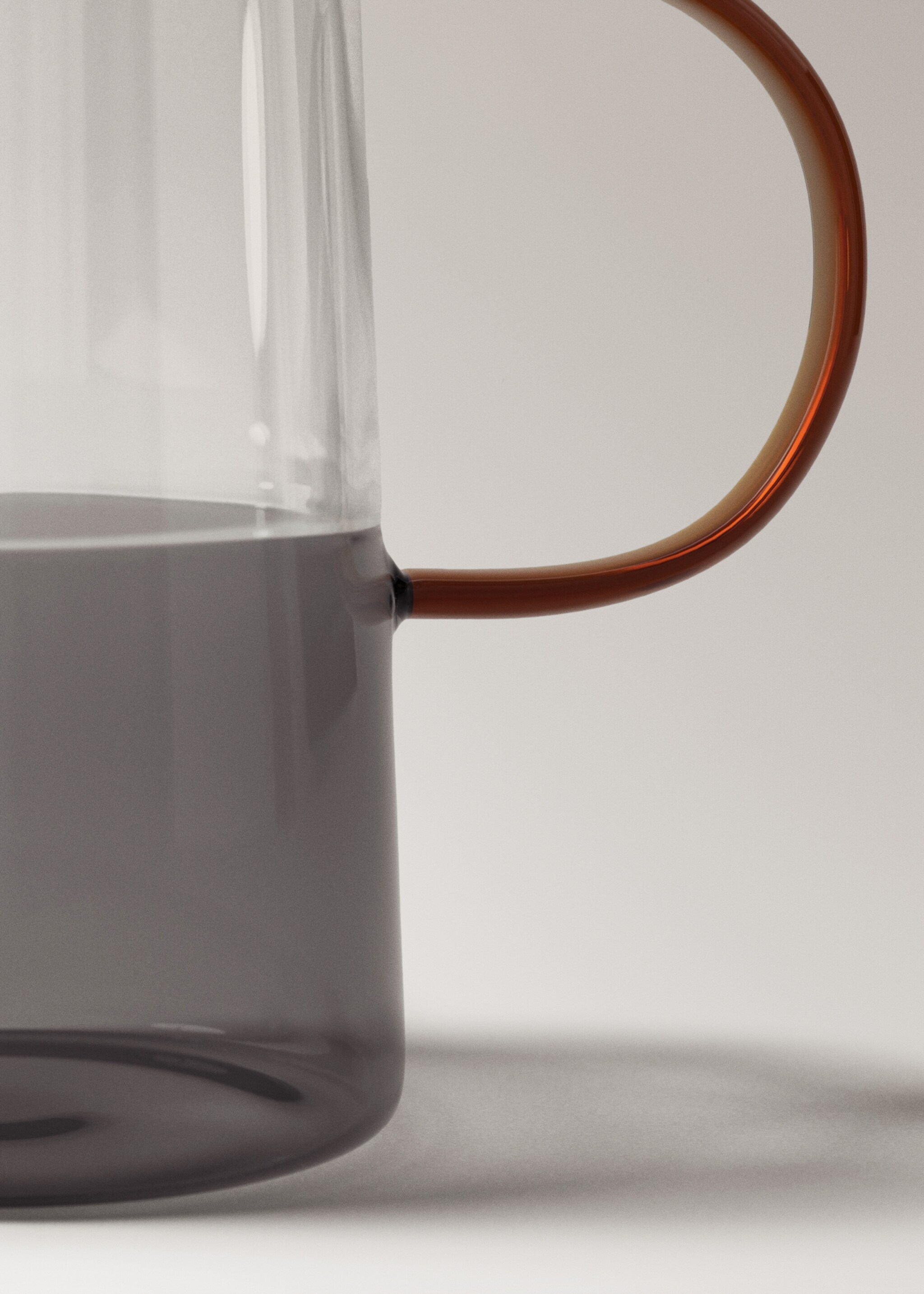 Two-tone borosilicate jug - Details of the article 3, Charcoal. Ref: 17034443-00.