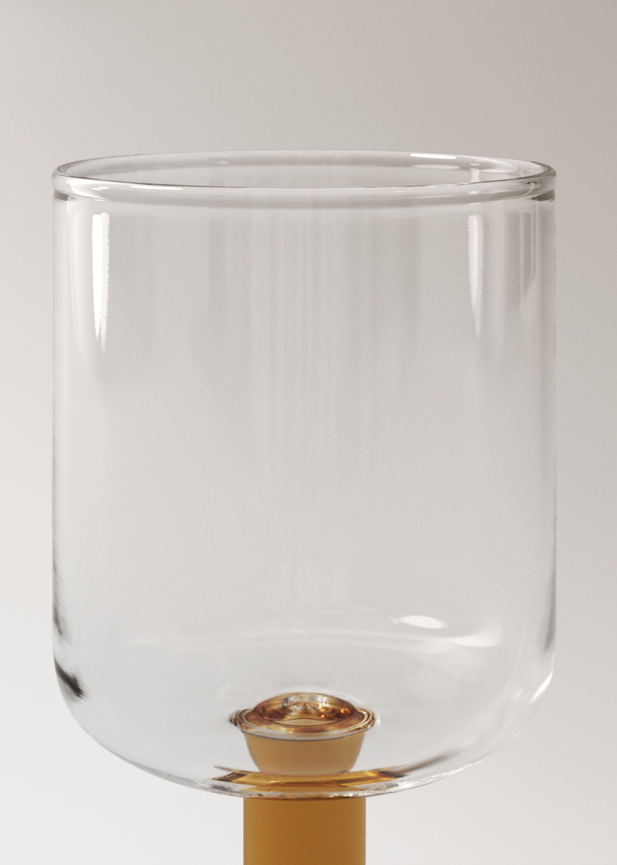 Bicolor borosilicate goblet - Details of the article 2, Olive Green. Ref: 17034444-00.