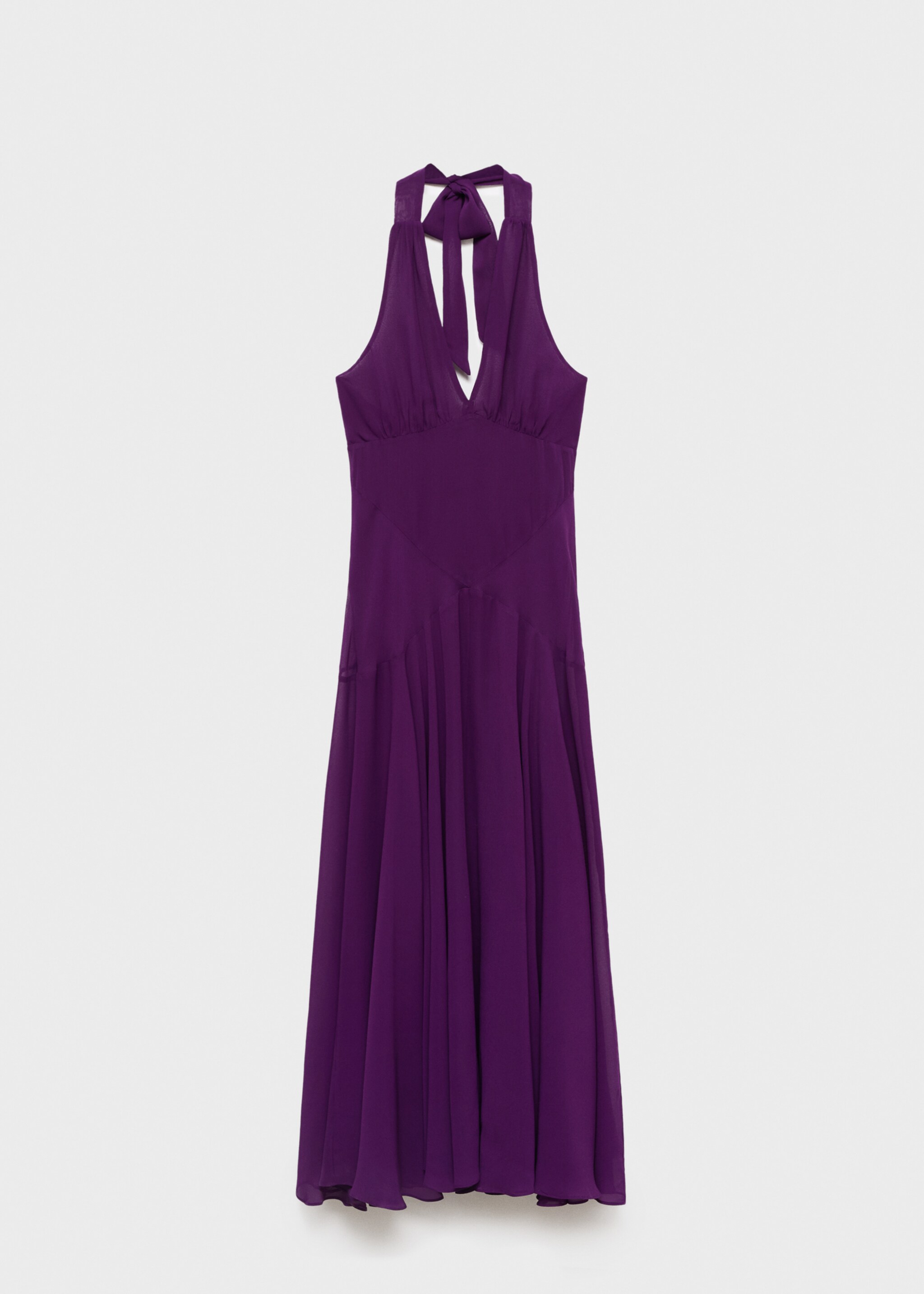 Long halter-neck dress - Article without model, Purple. Ref: 17034447-00.