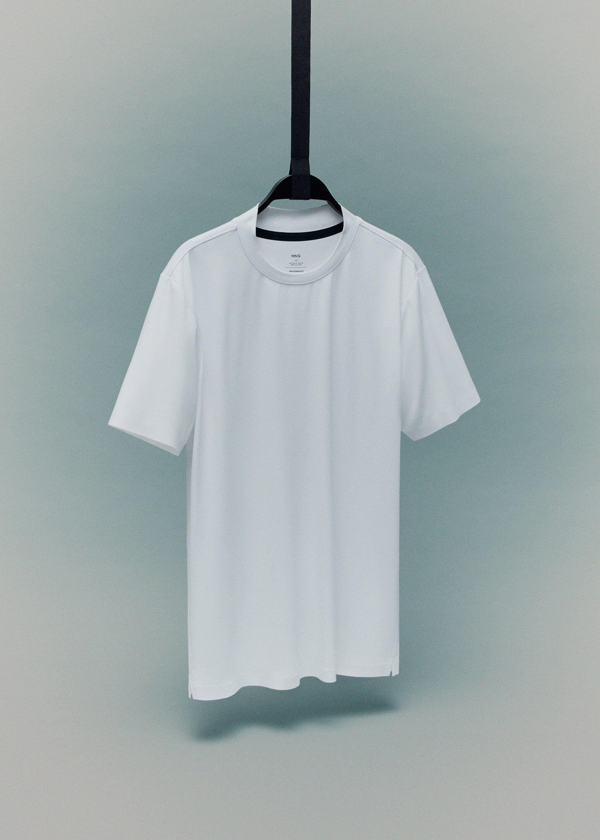 COOLMAX® slim fit T-shirt - Details of the article 9, White. Ref: 17034449-00.