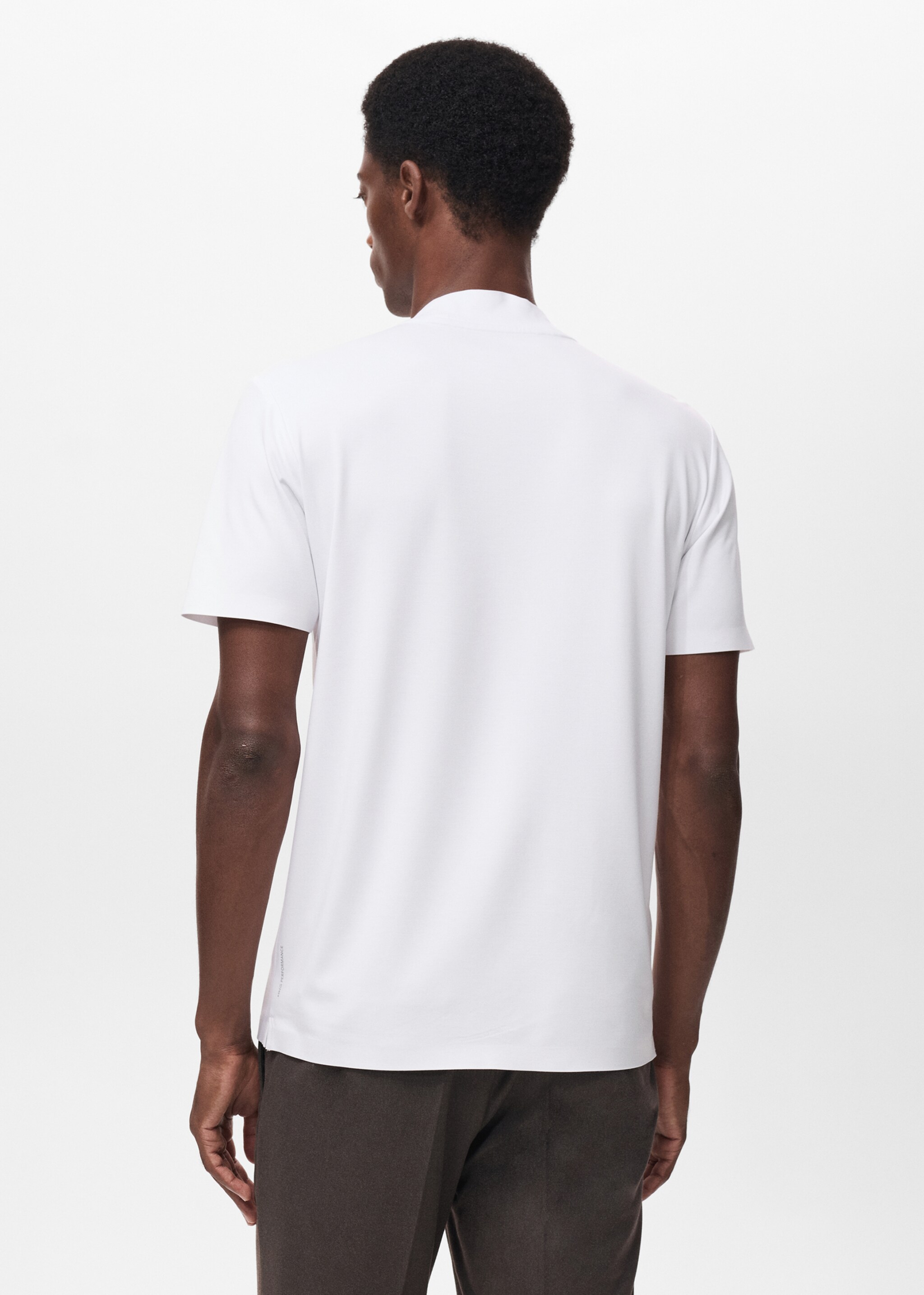COOLMAX® slim fit T-shirt - Reverse of the article, White. Ref: 17034449-00.
