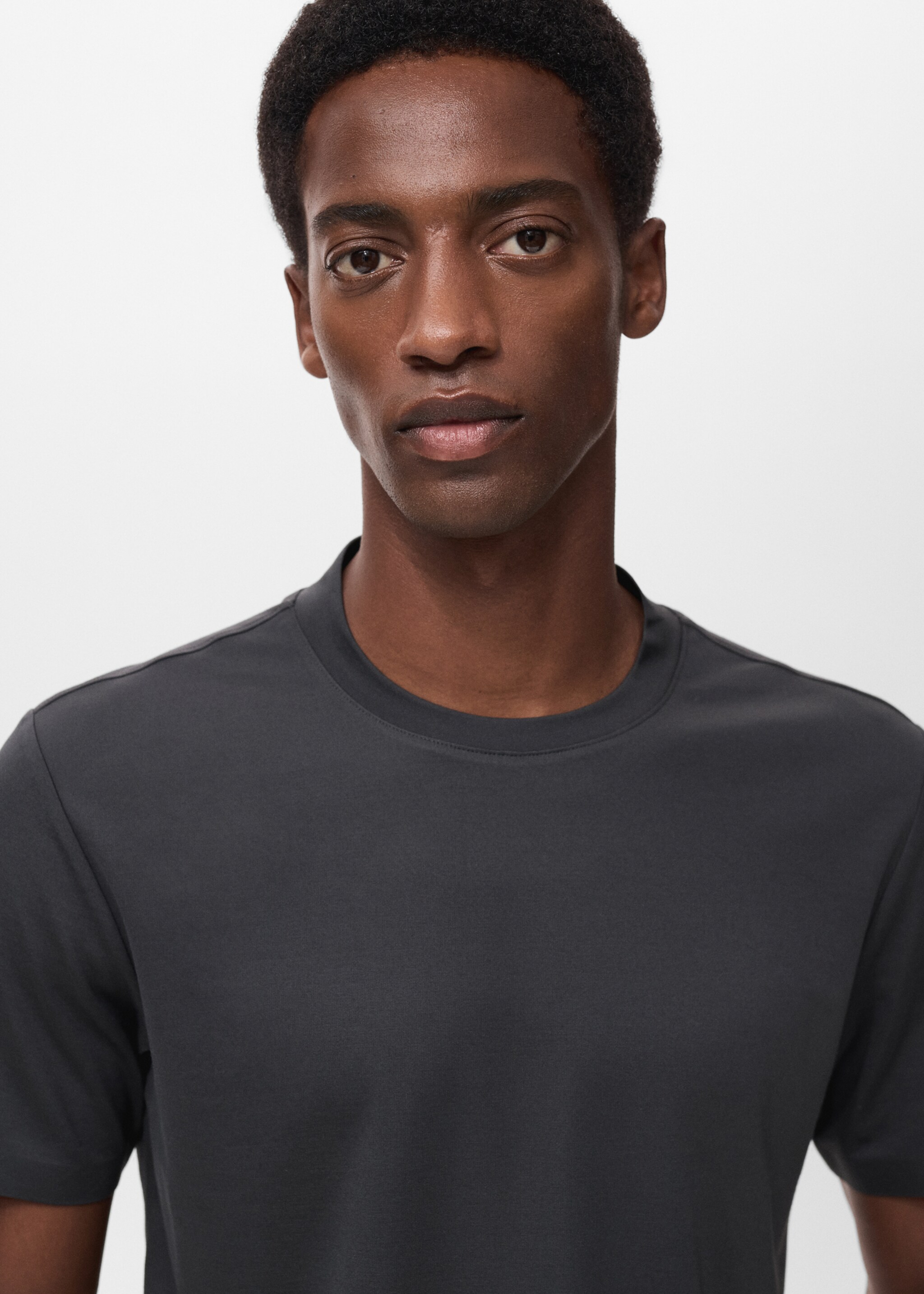 COOLMAX® slim fit T-shirt - Details of the article 1, Dark Green. Ref: 17034449-00.