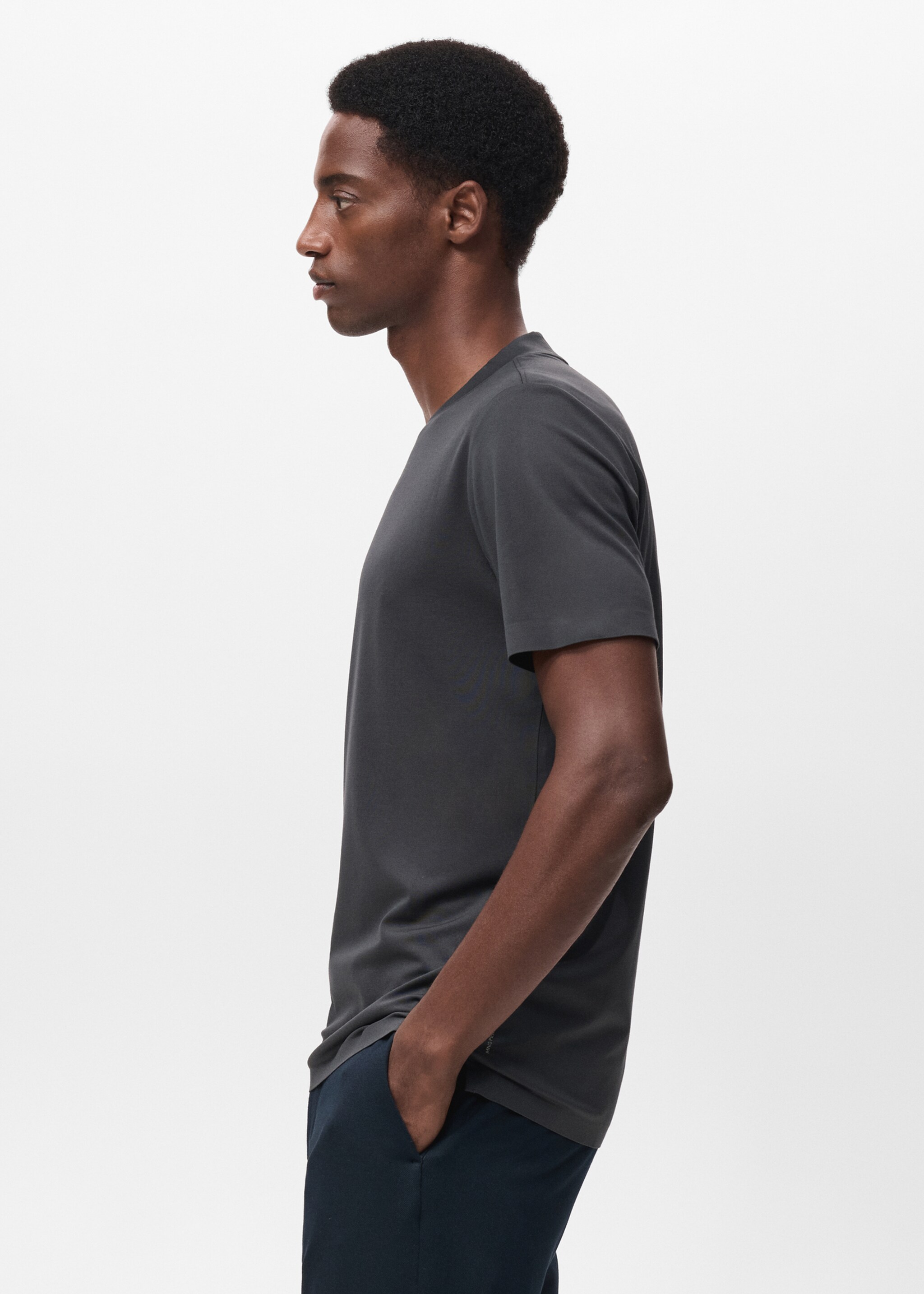 COOLMAX® slim fit T-shirt - Details of the article 2, Dark Green. Ref: 17034449-00.