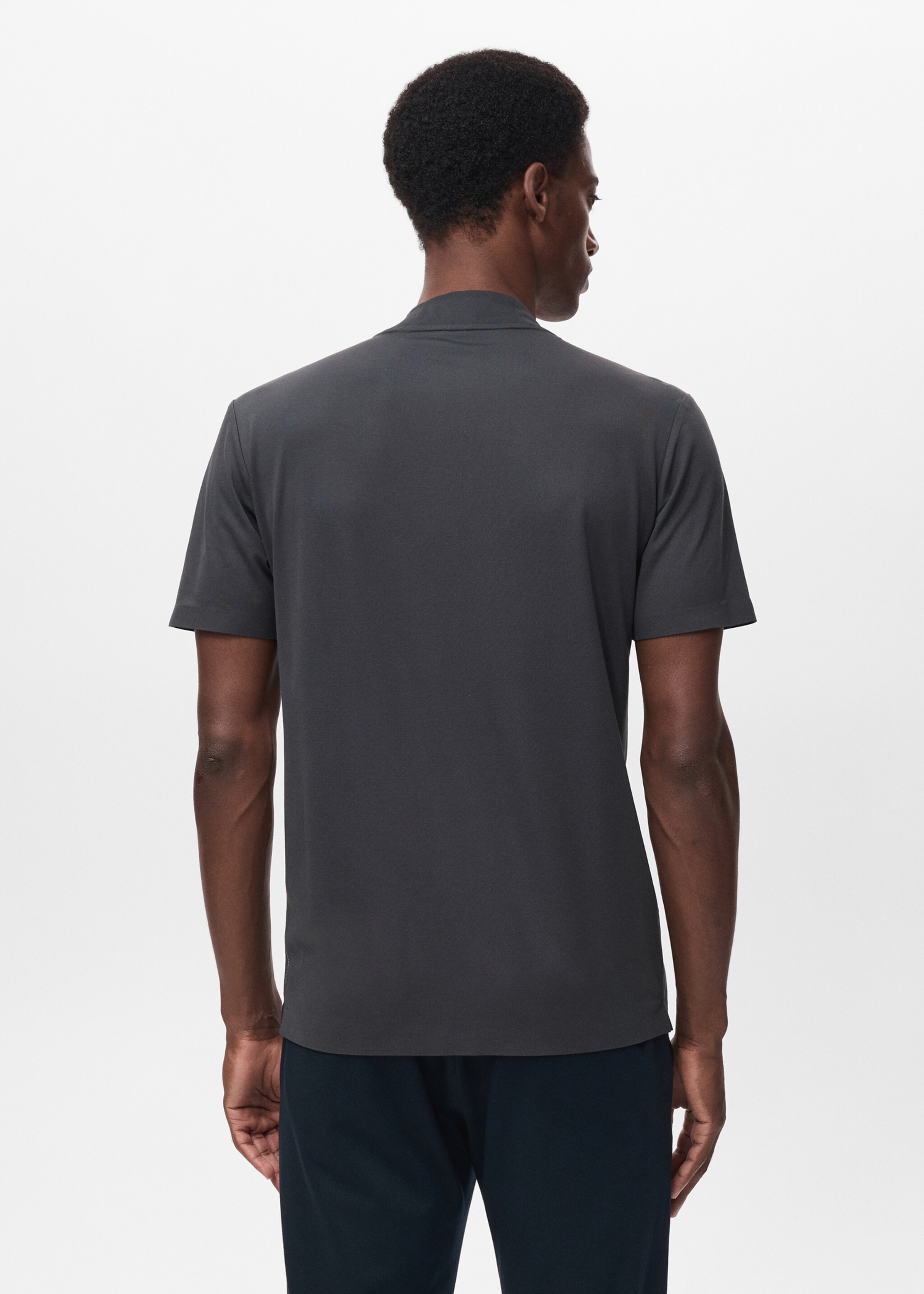 COOLMAX® slim fit T-shirt - Reverse of the article, Dark Green. Ref: 17034449-00.